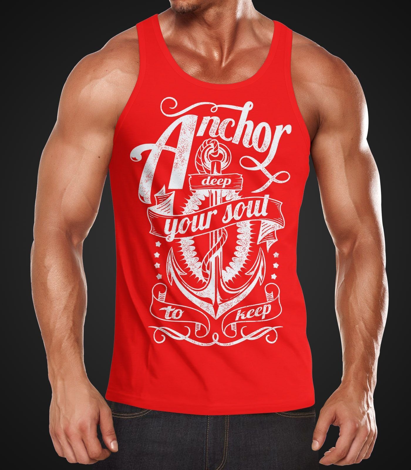 Neverless Tanktop Anker Herren Tank-Top Shirt Aufdruck Neverless® mit Print günstig online kaufen