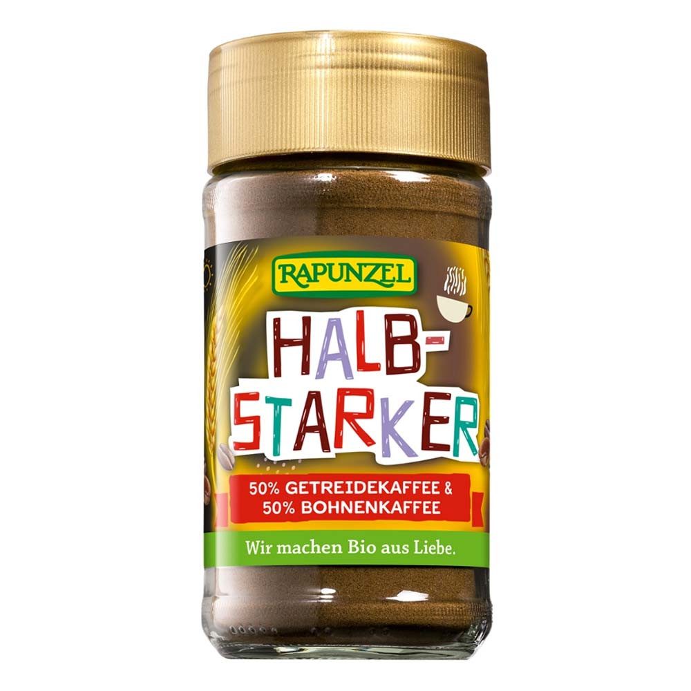 Rapunzel Kaffee Halbstarker Instant - Getreide-/Bohnenkaffee 100g