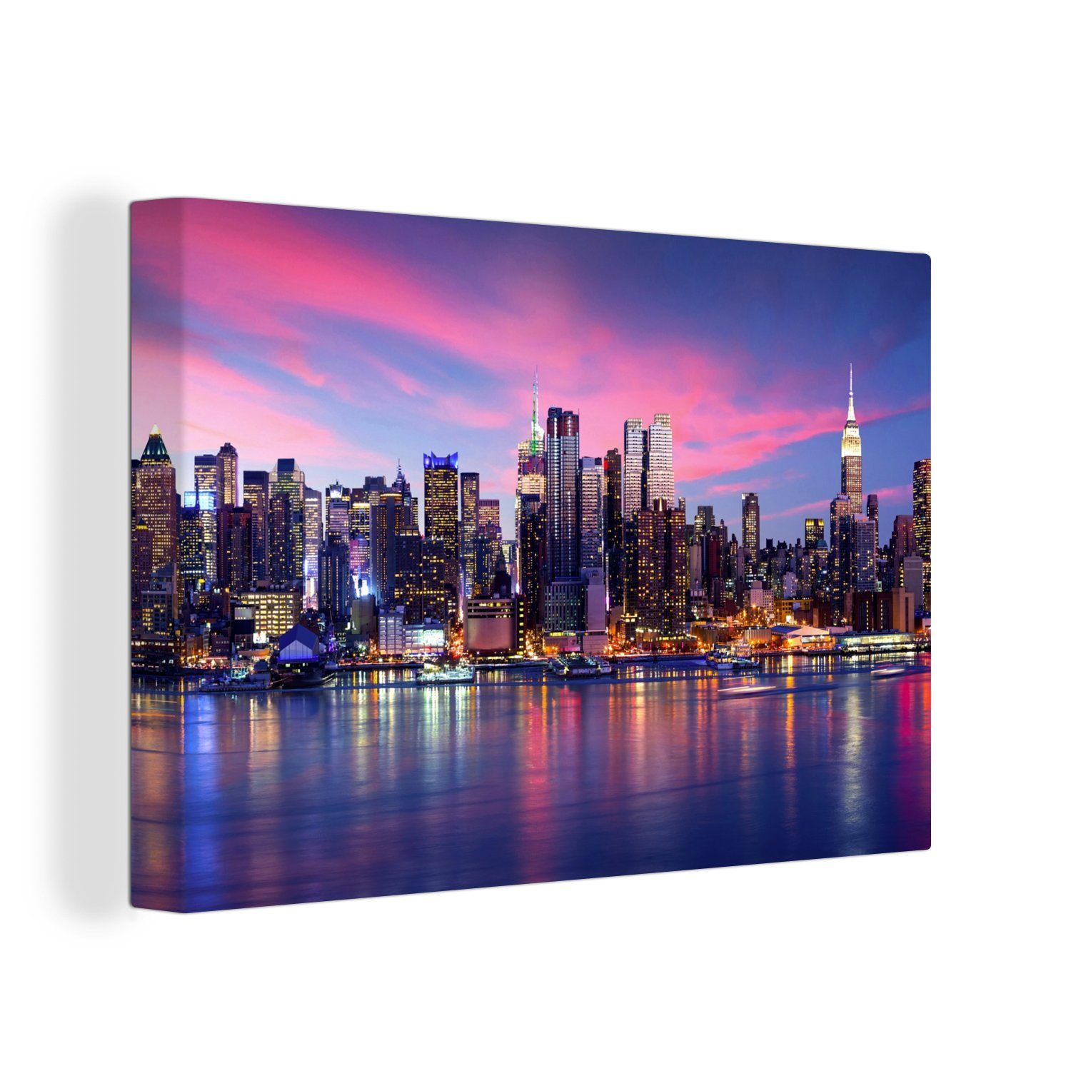 OneMillionCanvasses® Leinwandbild Skyline - Wasser - günstig online kaufen