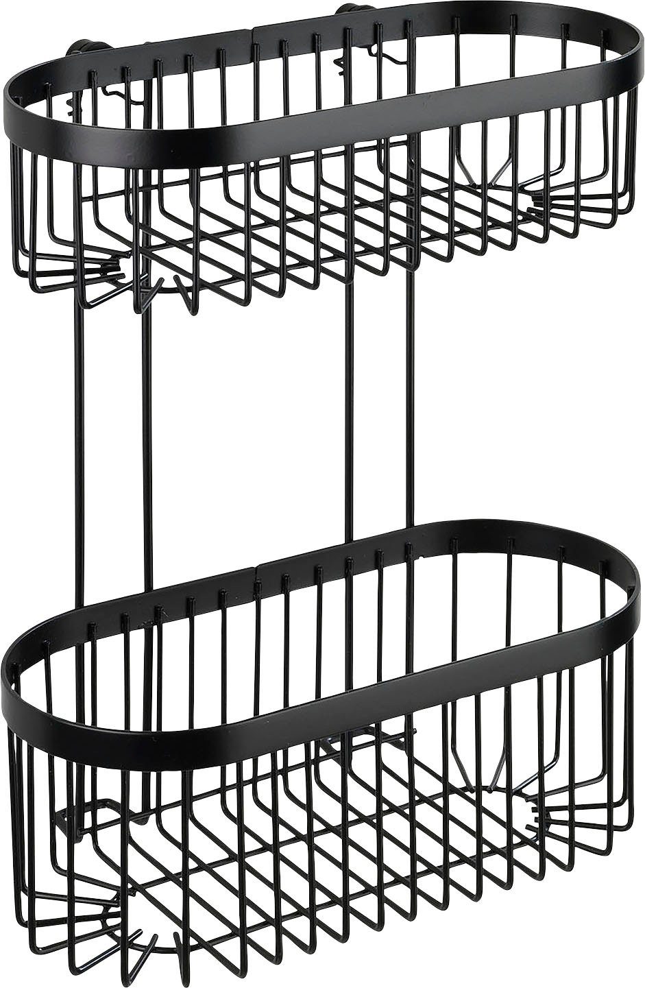 WENKO Wandregal Classic Plus Black, 2 Etagen