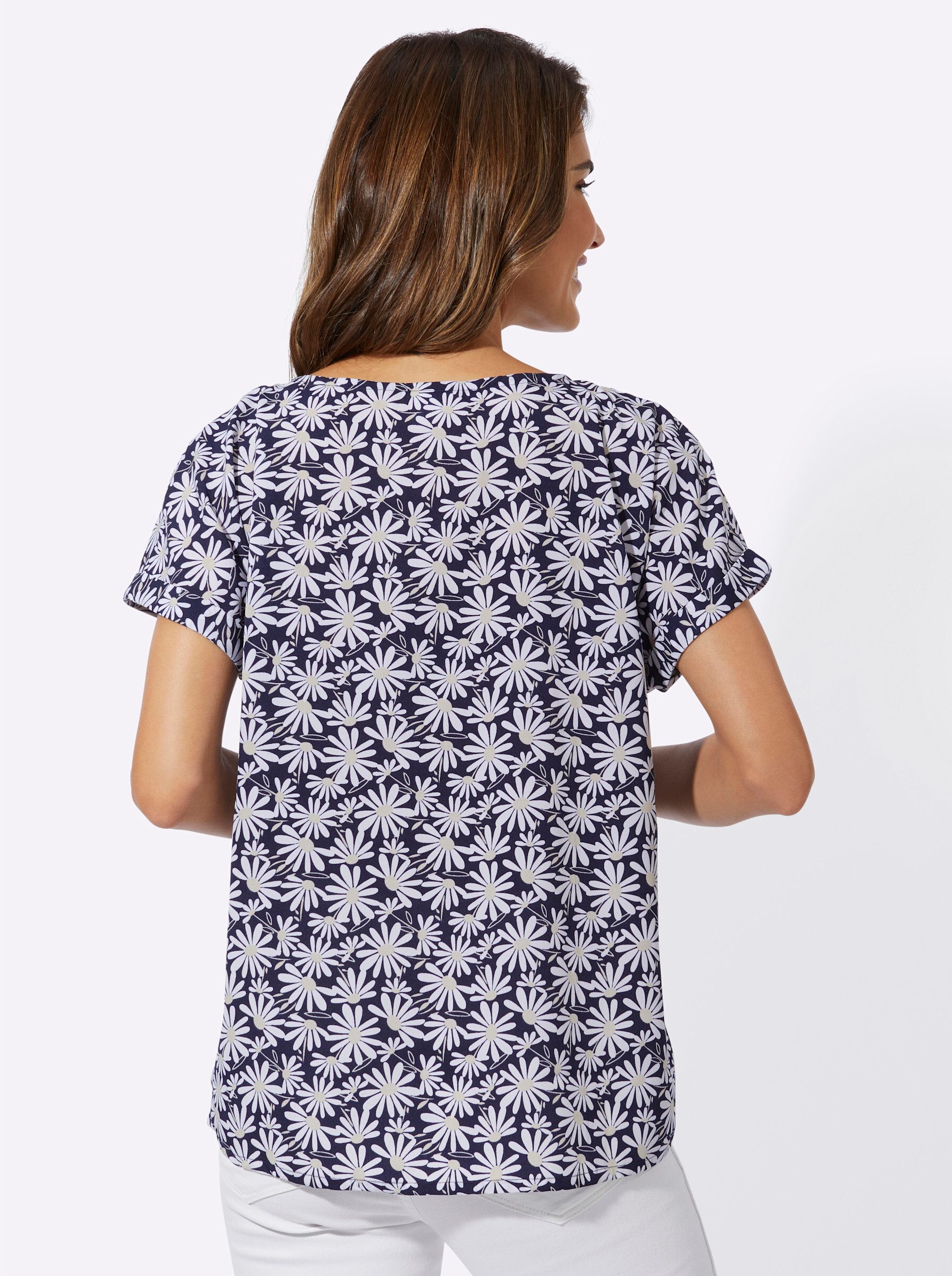 Sieh an! Klassische Bluse Kurzarm-Bluse Kurzarm