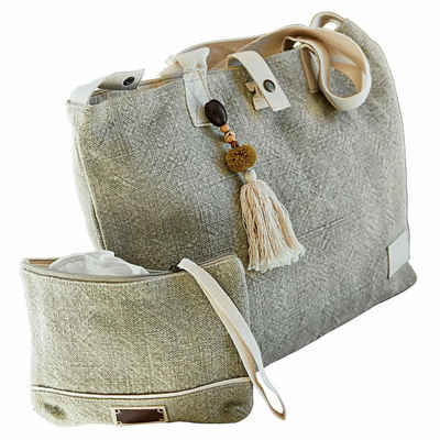 Mirabeau Handtasche Tasche 2er Set Cravanche grün/beige