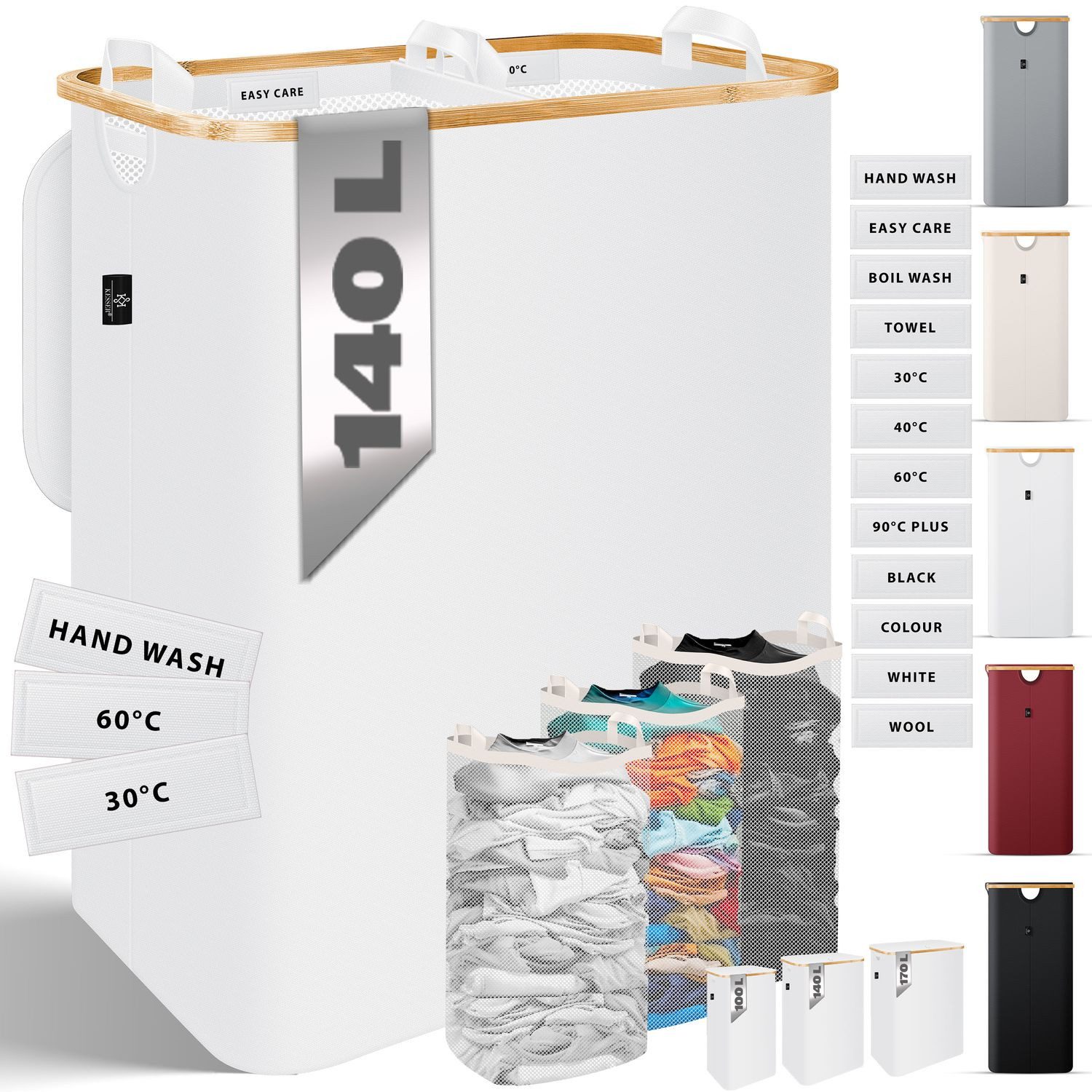 KESSER Wäschekorb, mit Deckel faltbar Wäschebox Wäschetruhe Wäschetonne günstig online kaufen