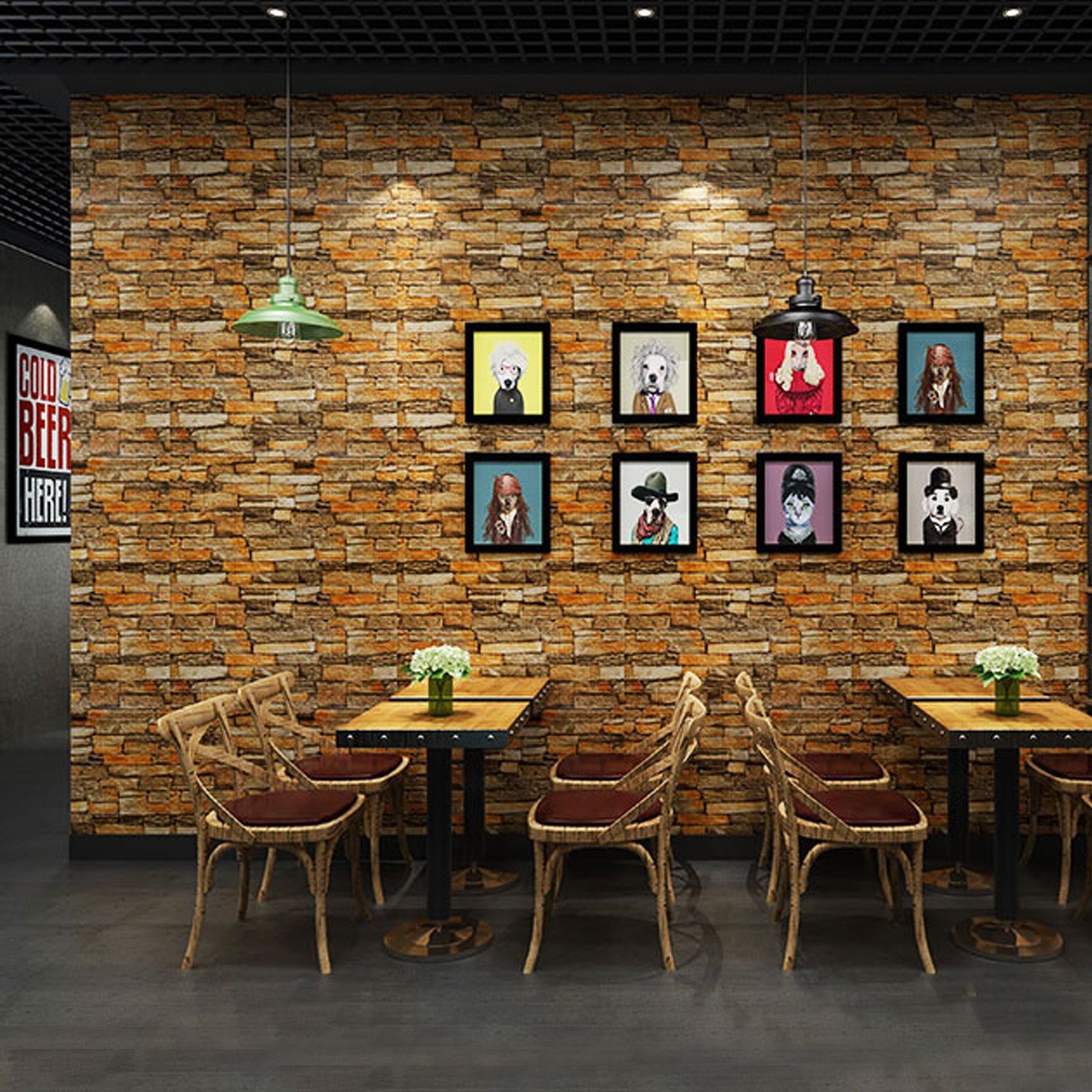 TWSOUL 3D-Wandtattoo 3D selbstklebende dreidimensionale Wandaufkleber, wasserdicht, schneidbar