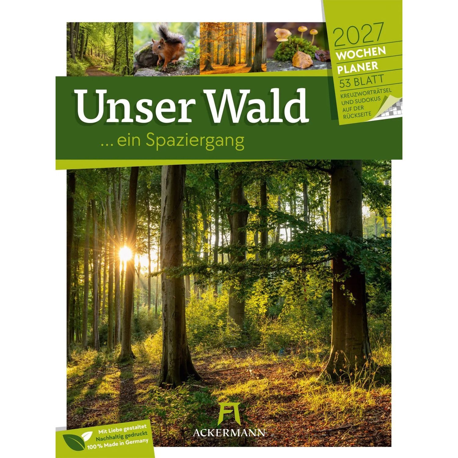 Ackermann Wandkalender Unser Wald Wochenplaner Kalender 2027