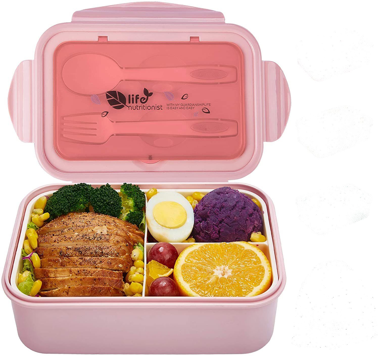 Jormftte Lunchbox Lunchbox für Erwachsene für Erwachsene,luftdichte Lunchbox,Lunchpaket Rosa
