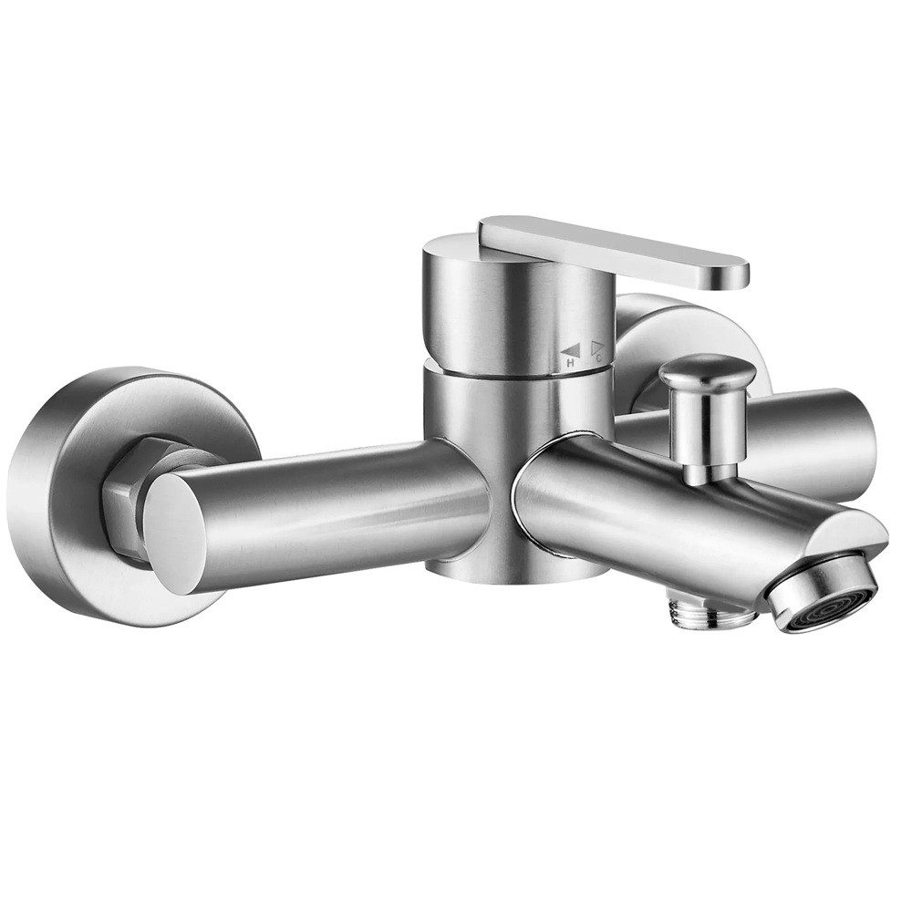 wohnwerk.idee Wannenarmatur Badewannenmischer Einhebelmischer mit Handbrause für Badewanne