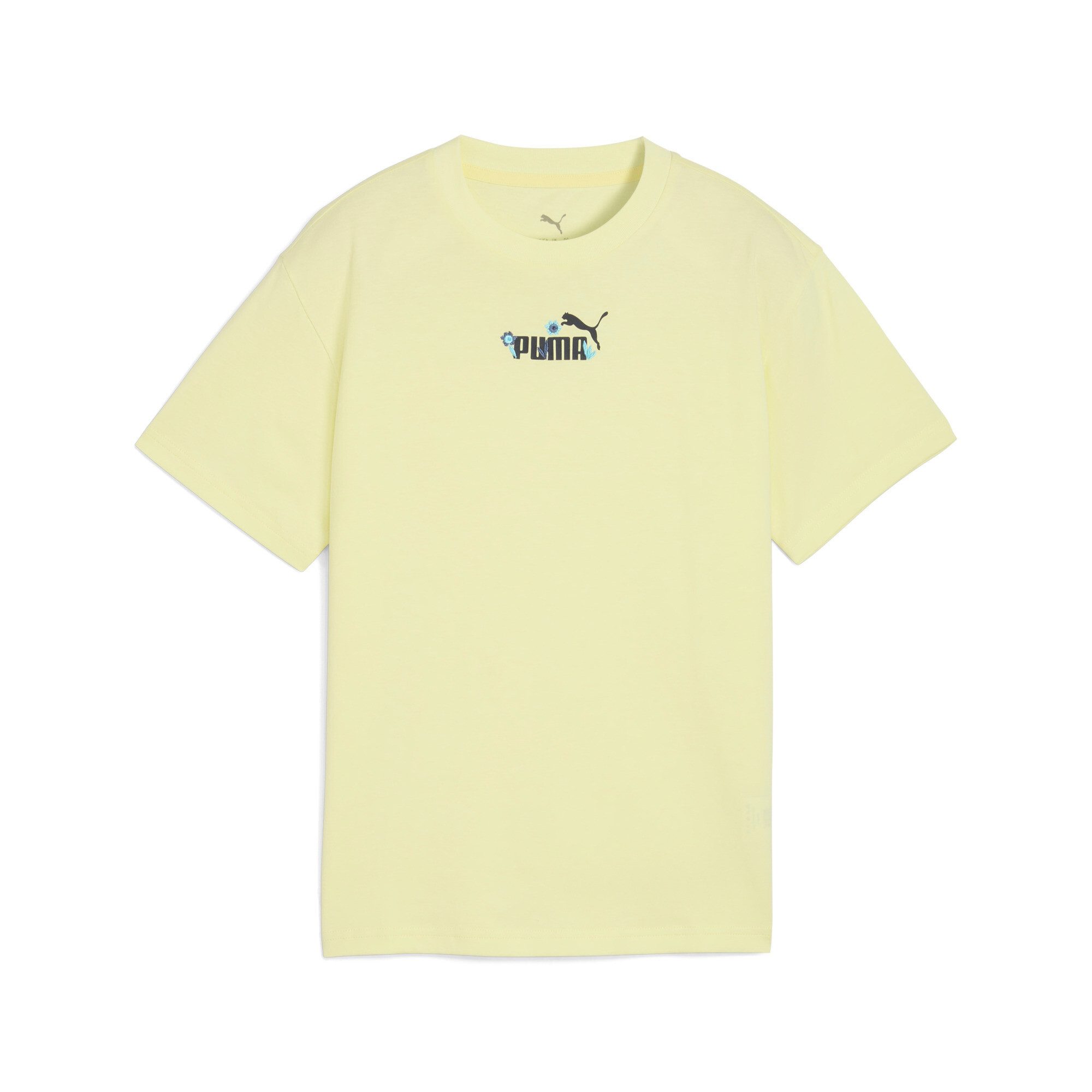 PUMA T-Shirt ESS NATURE 2.0 RELAXED TEE G Kurzarm, Rundhalsausschnitt, mit Print-Applikation, aus Baumwolle