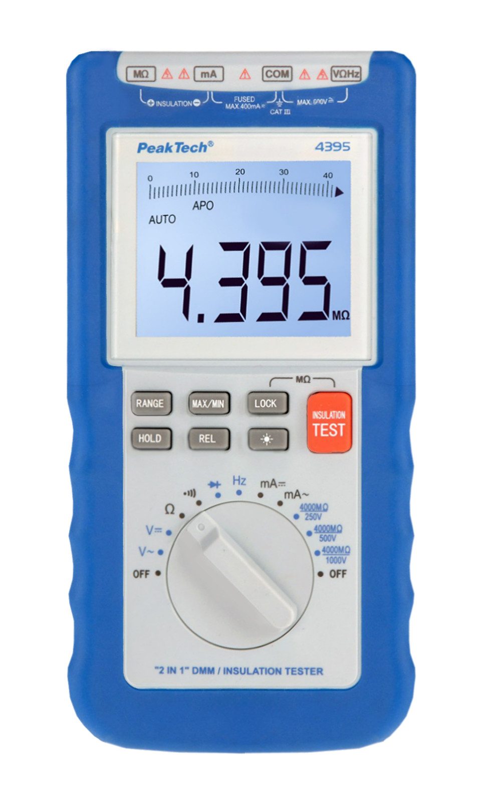 PeakTech Multimeter Isolationsmessgerät 250 V, 1000 V/4000 MΩ&DMM