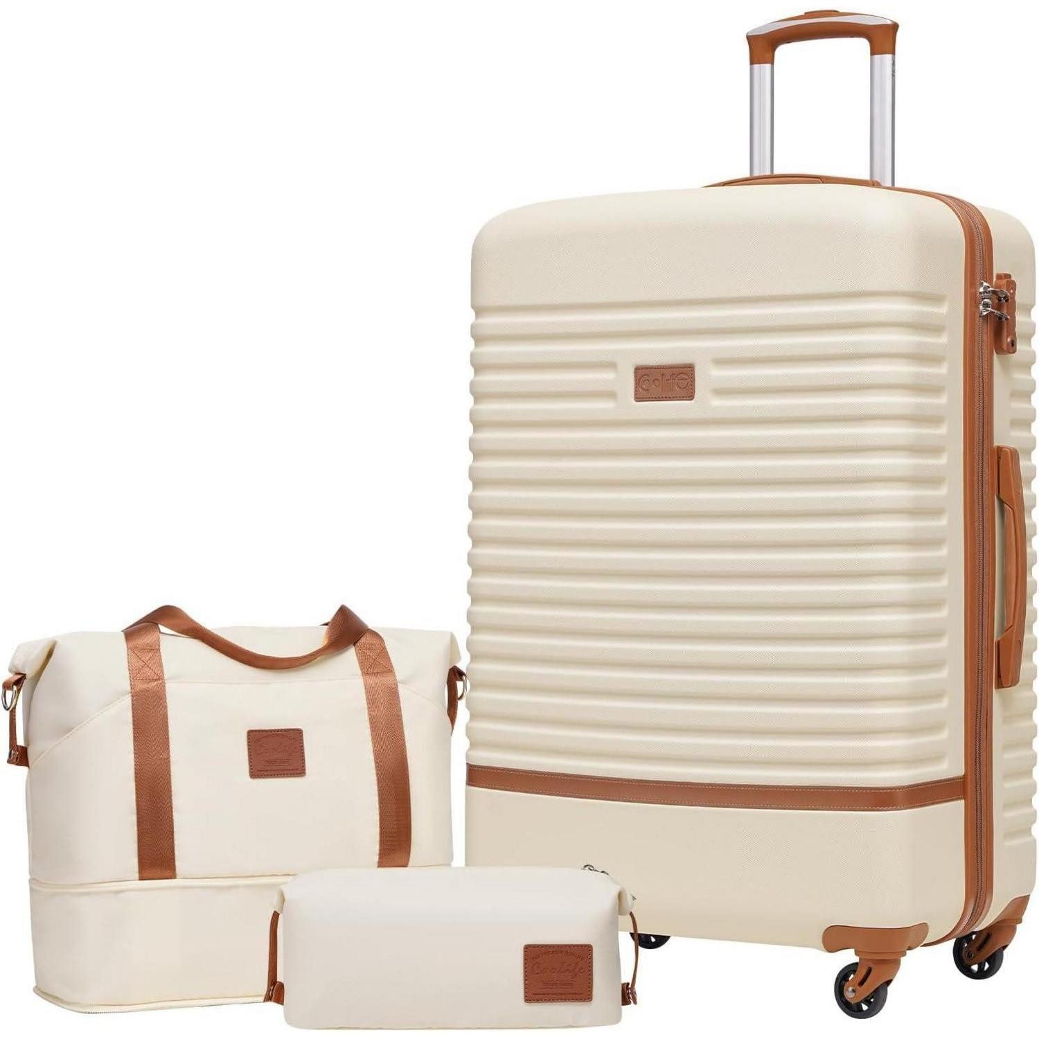 Kofferset Koffer Trolley Reisekoffer ABS Hartschale 4 Rollen TSA-Schloss 3tlg