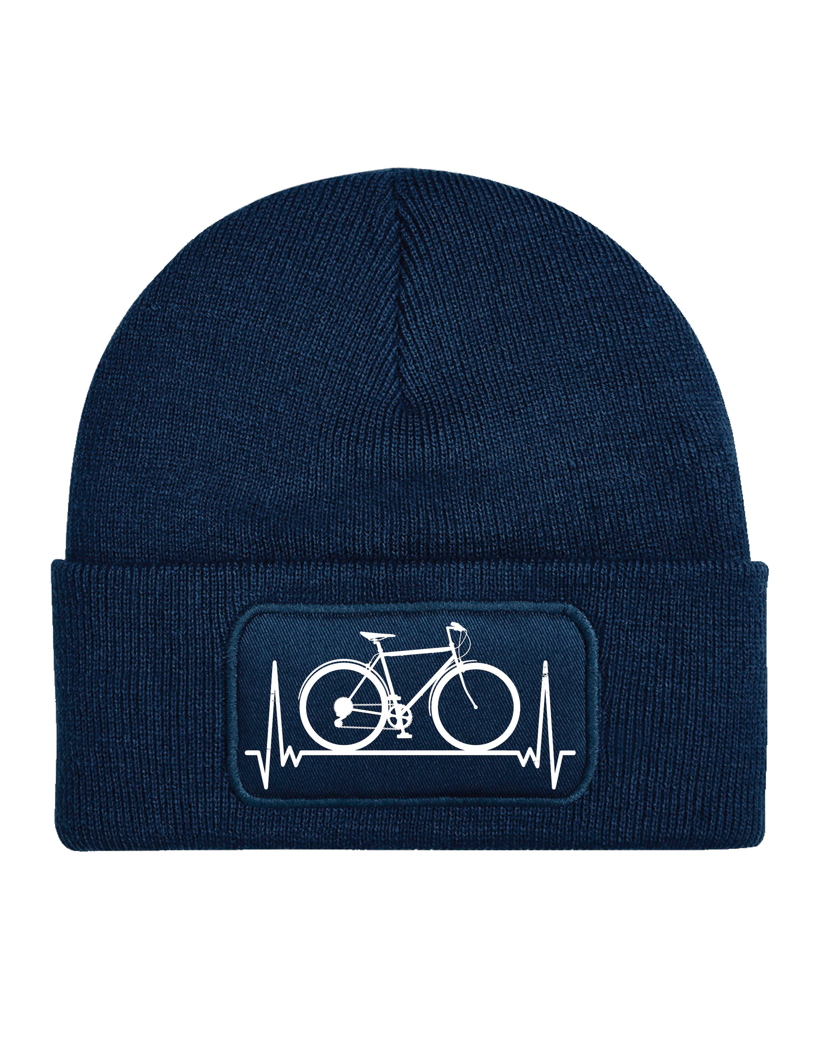 Youth Designz Beanie Heart beat Fahrrad Unisex Beanie Mütze mit modischem F günstig online kaufen