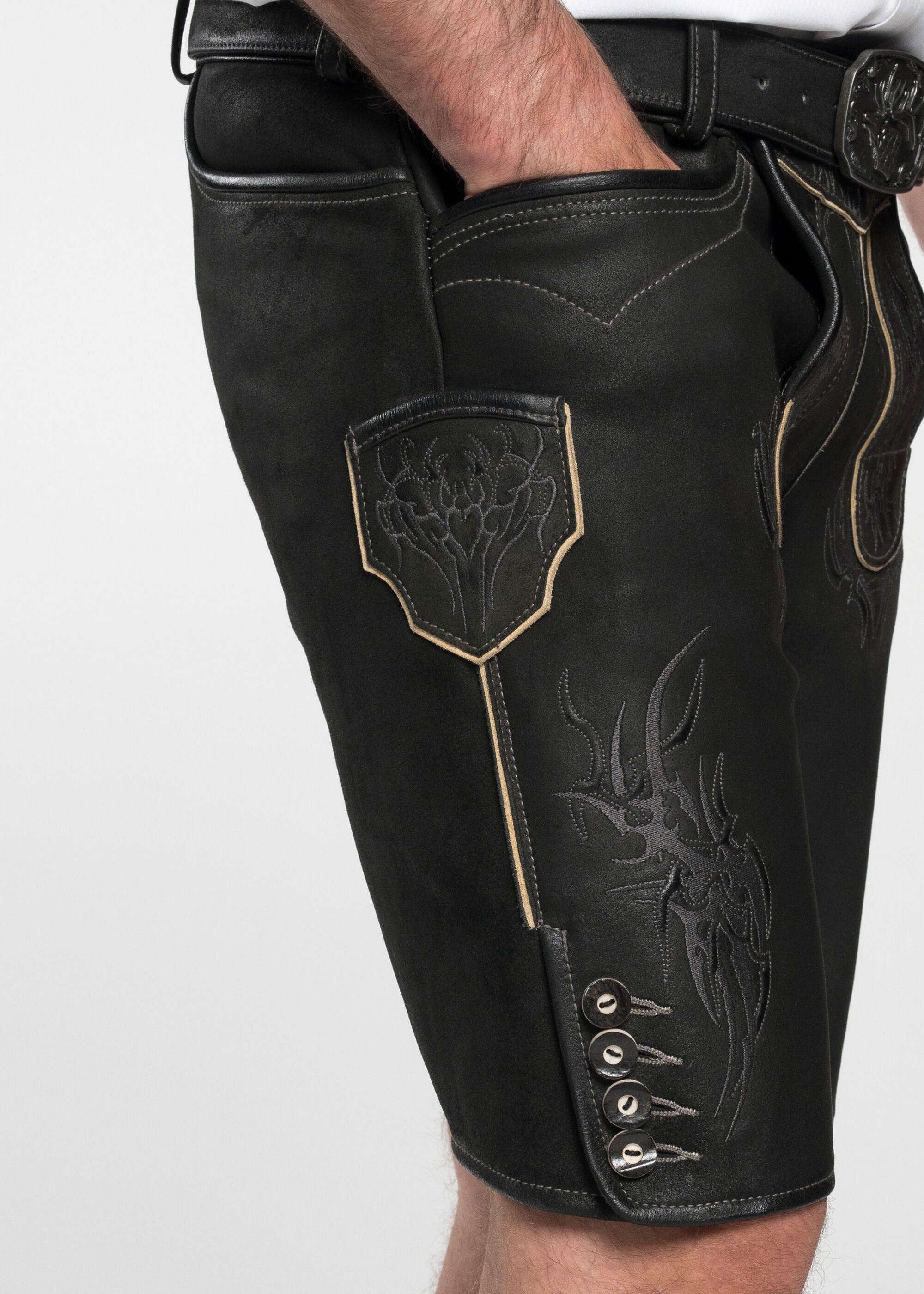 Spieth & Wensky Shorts Fulvier mit Knöpfen am Beinabschluss – Bild 5 von 5