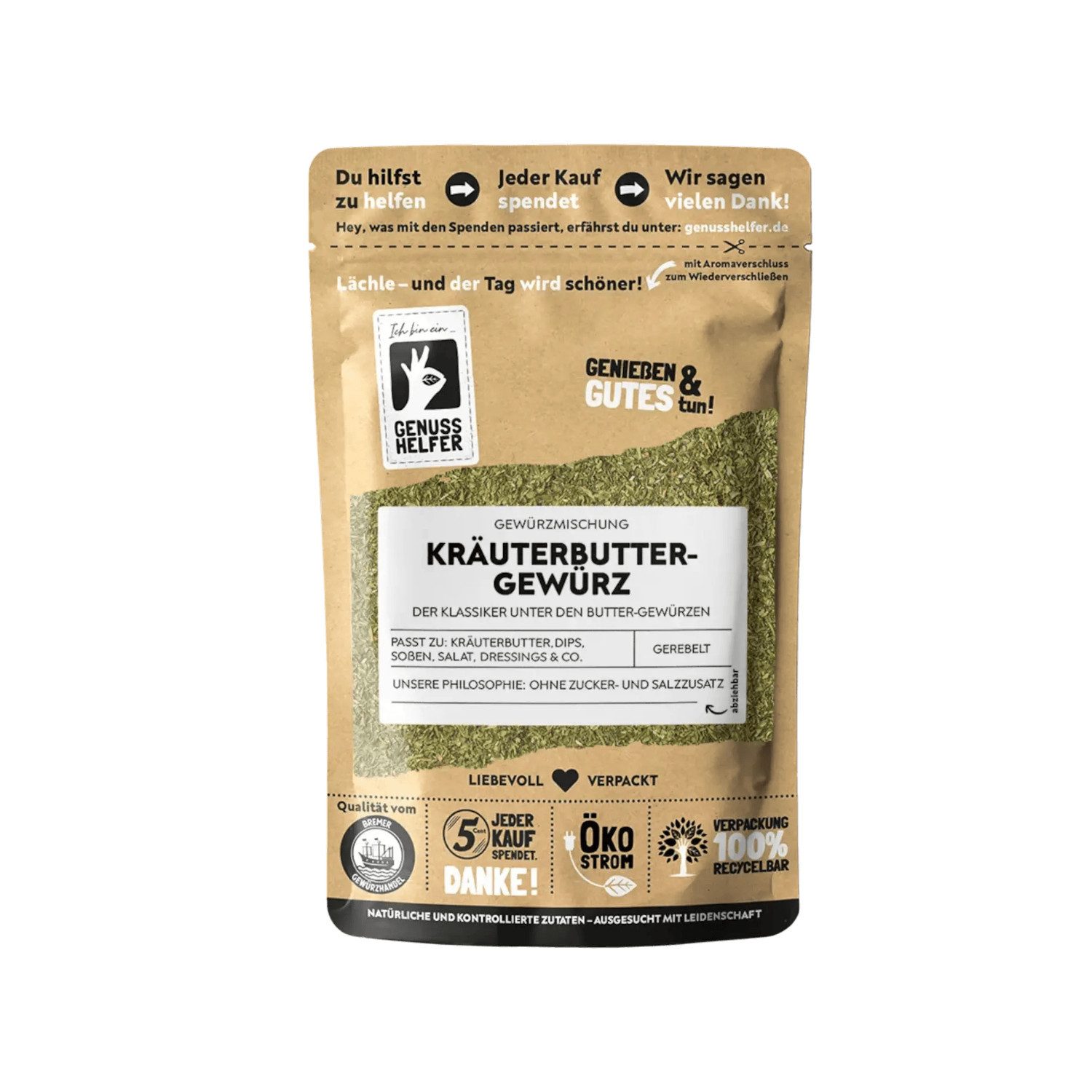 Bremer Gewürzhandel Gewürz Kräuterbuttergewürz, gerebelt, 50 g