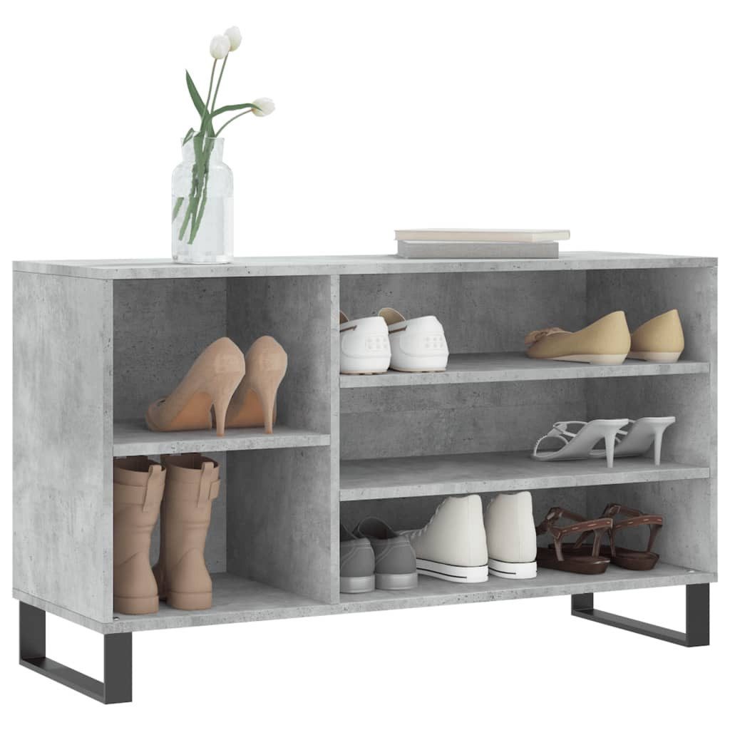 vidaXL Schuhregal Schuhregal Betongrau 102x36x60 cm günstig online kaufen