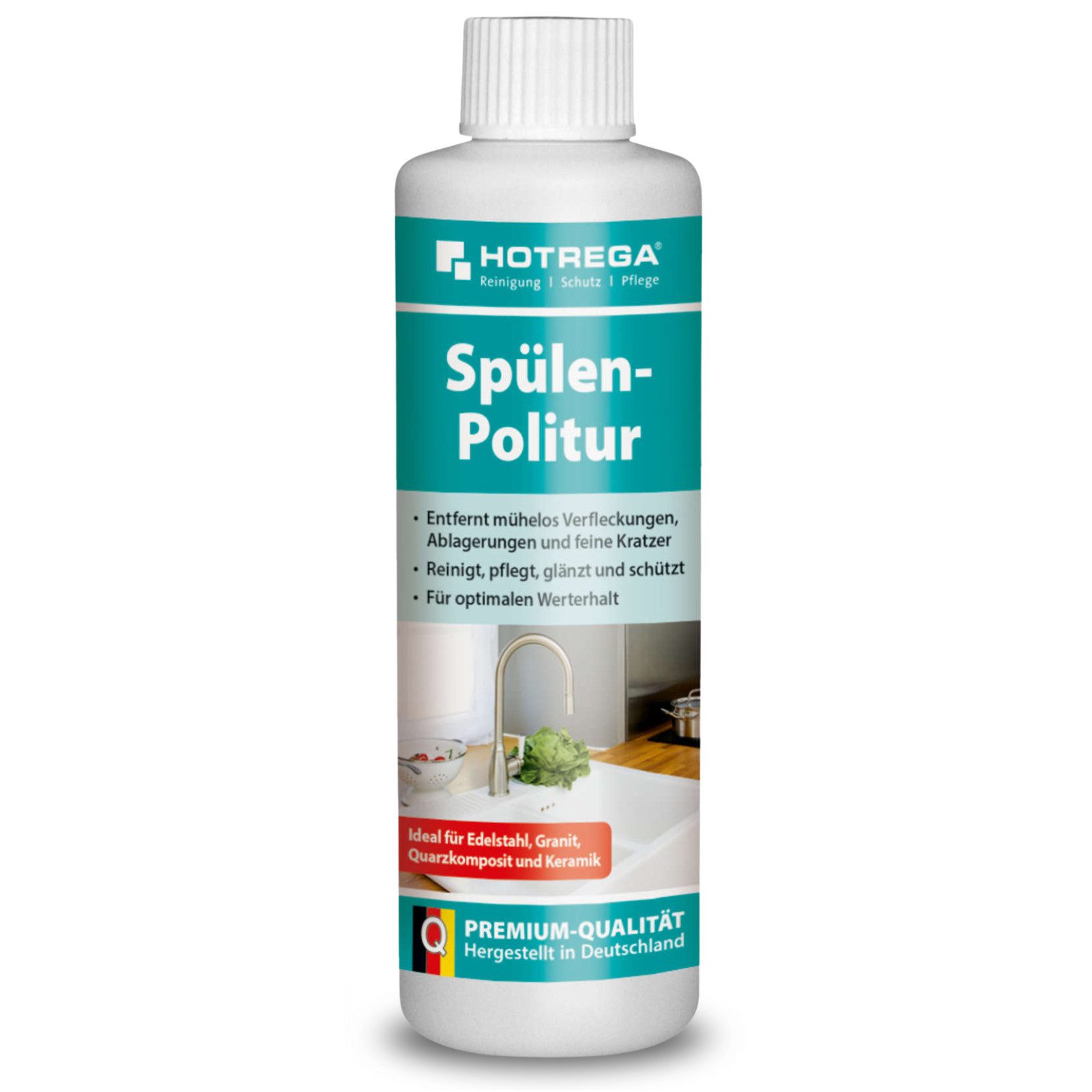 HOTREGA® Spülen Politur Küchen Spülen Spezial Schleifpaste Pflege 250ml Küchenreiniger