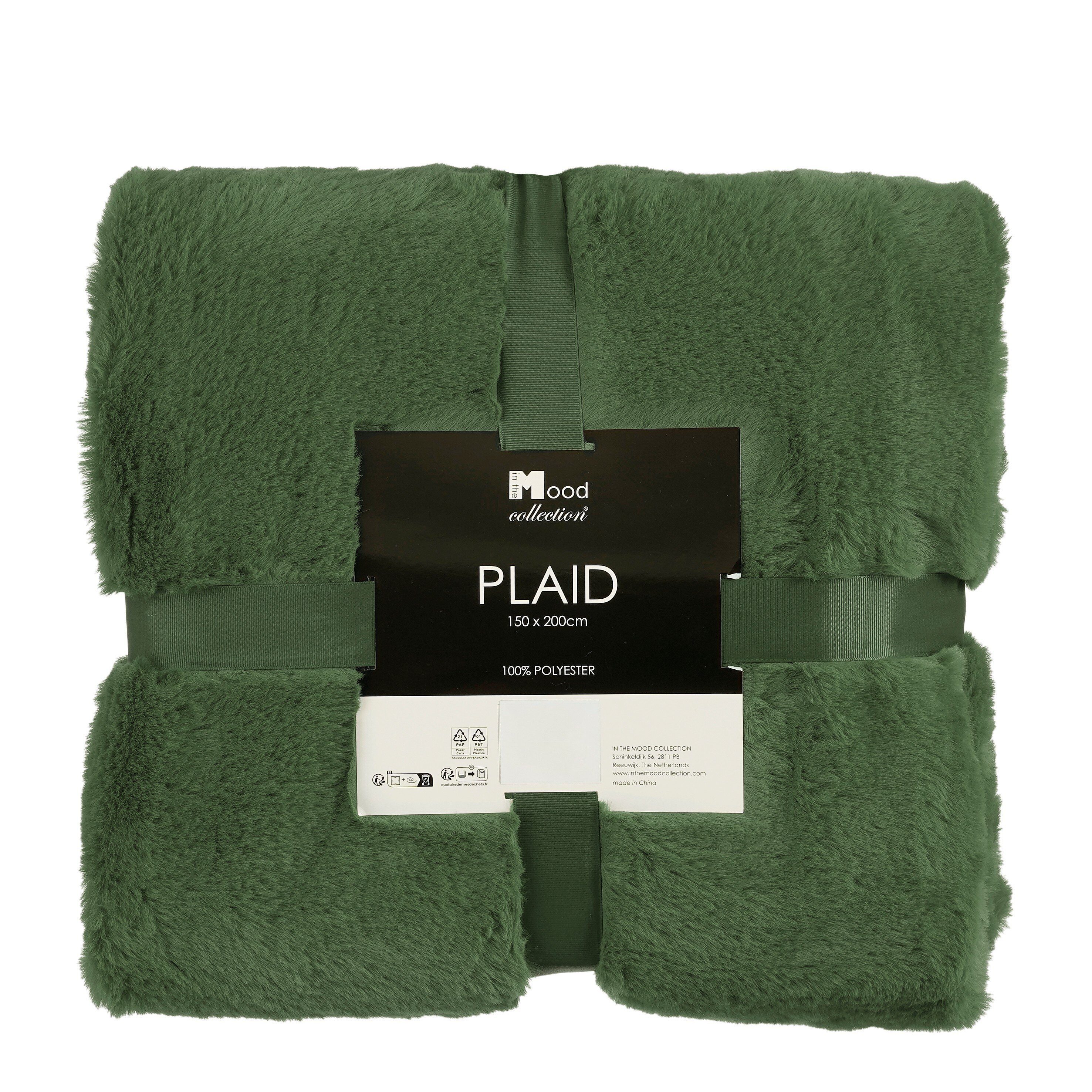 Plaid Mica Decorations Bronte Fleecedecke d.gruen - l200xb150cm
