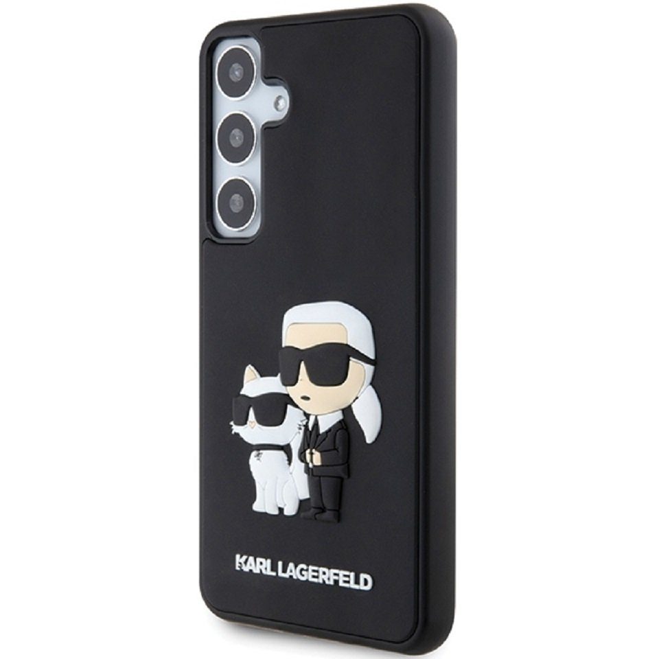 KARL LAGERFELD Handyhülle Case Galaxy S24 Plus 3D Kunststoff schwarz 6,7 Zoll, Kantenschutz