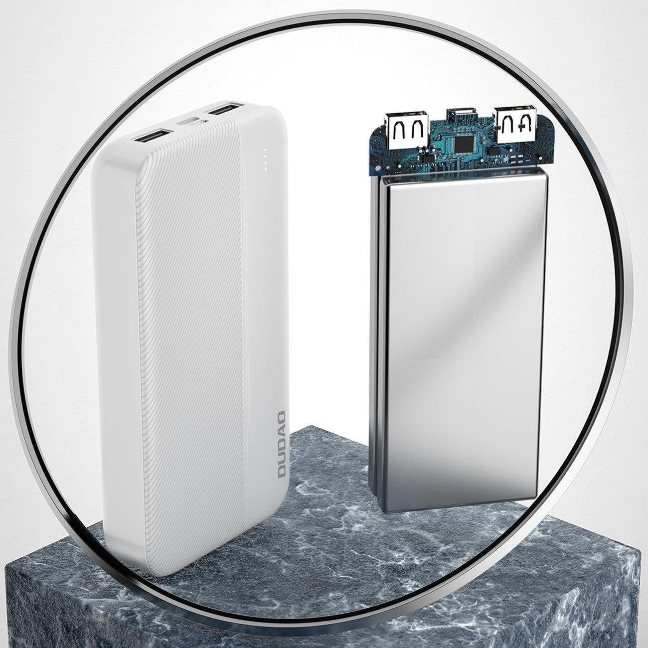 Dudao Powerbank Akkukapazität 20000mAh 2x USB-A Anschluss 10W Ladegerät Powerbank