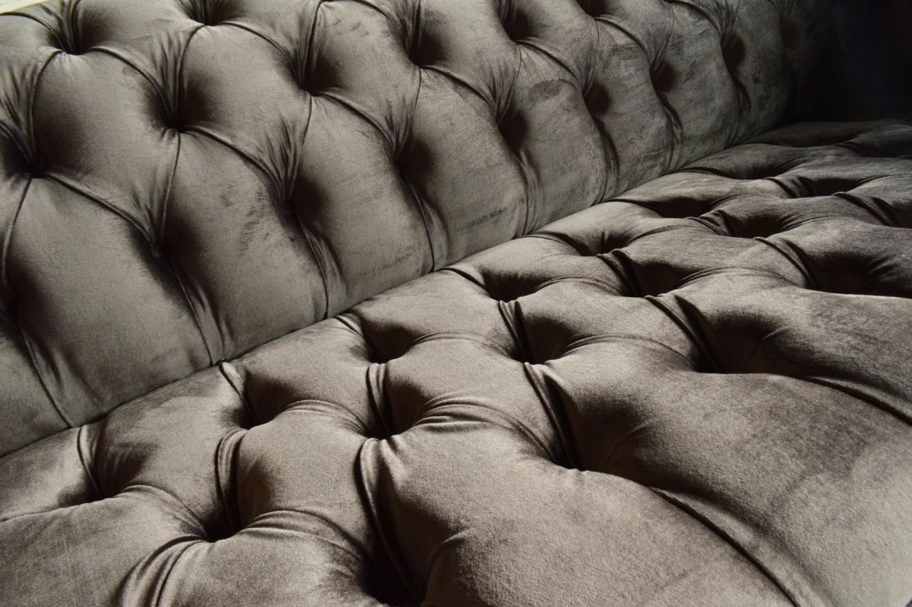 JVmoebel Chesterfield-Sofa, Chesterfield Garnitur Luxus Sofa Sitz Polster Couch Design Leder