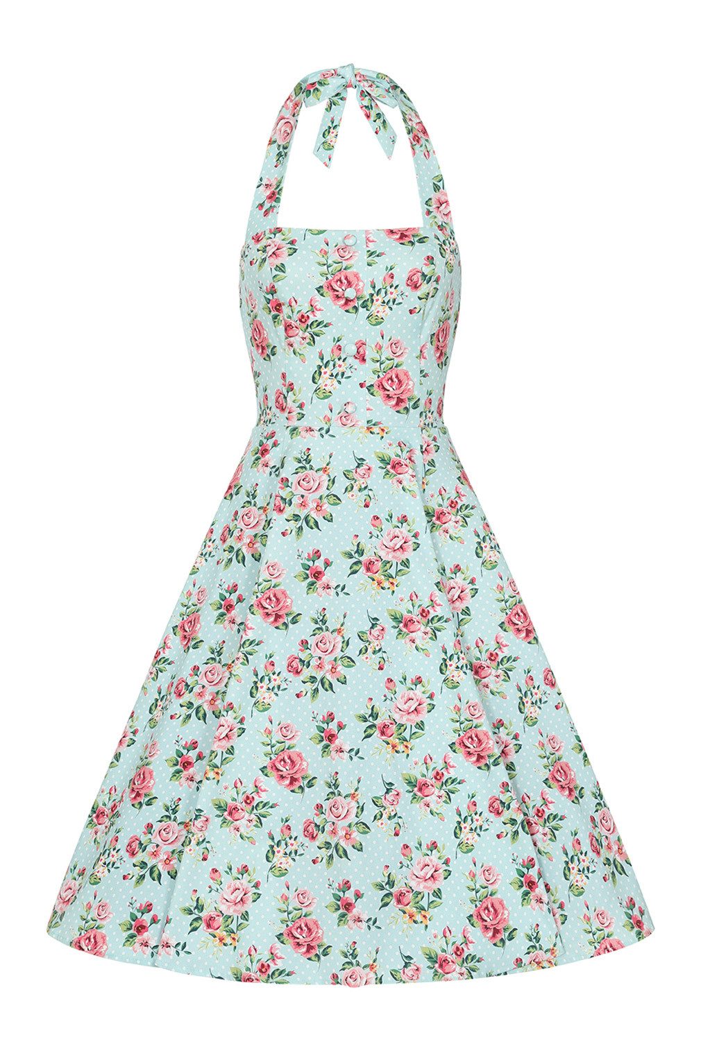 Hearts & Roses London Trägerkleid Heidi Floral Swing Dress Rockabella Vintage Retro