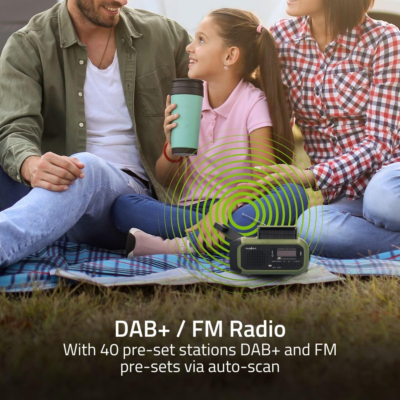 Nedis RDDBCR2000GN Radio (Robustes Notfallradio mit langer Batterielaufzeit) – Bild 5 von 5