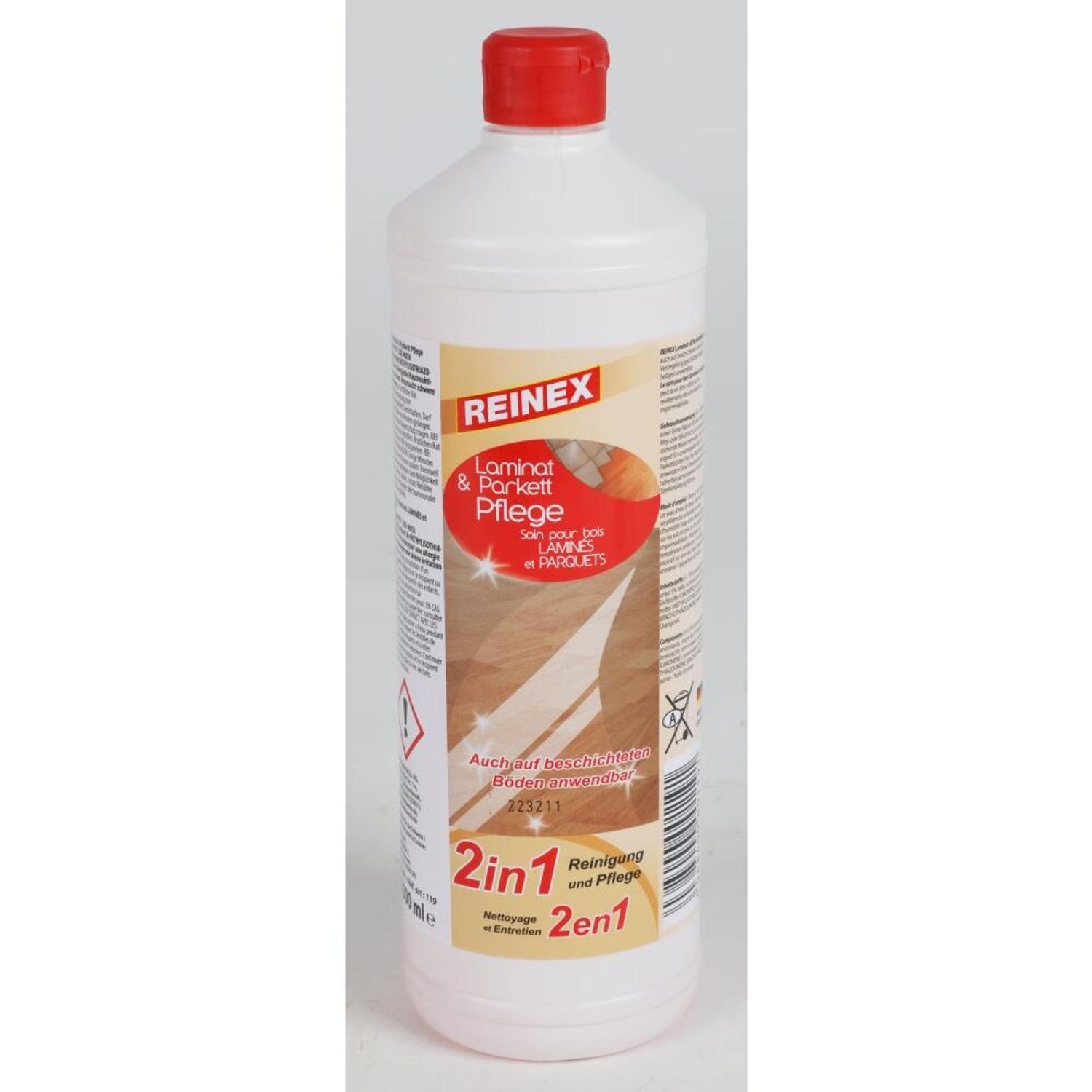 12x Reinex Laminat Parkettpflege 1L Kork Holz Dielen Fußbodenreiniger Kalklöser