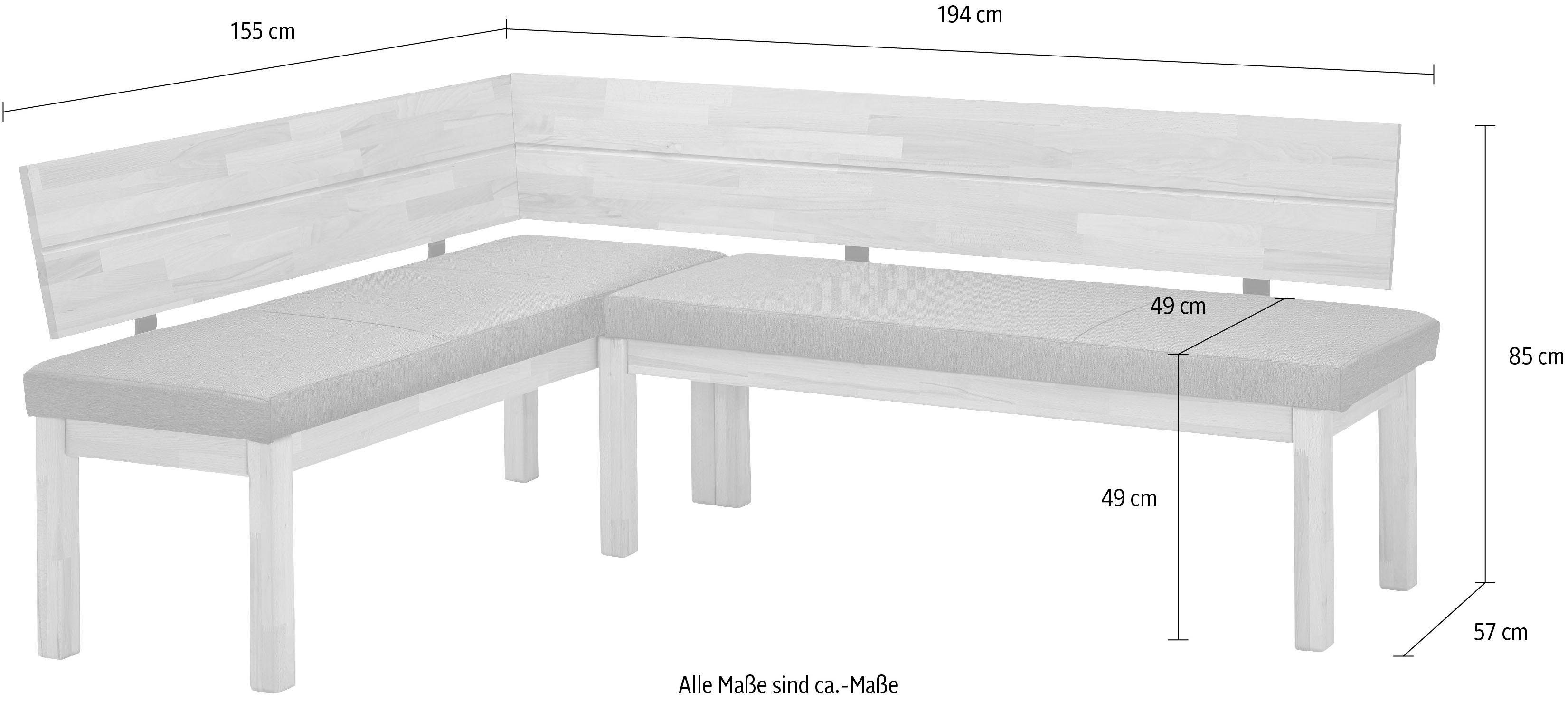 massivline&more Eckbank Roberto, Massivholz