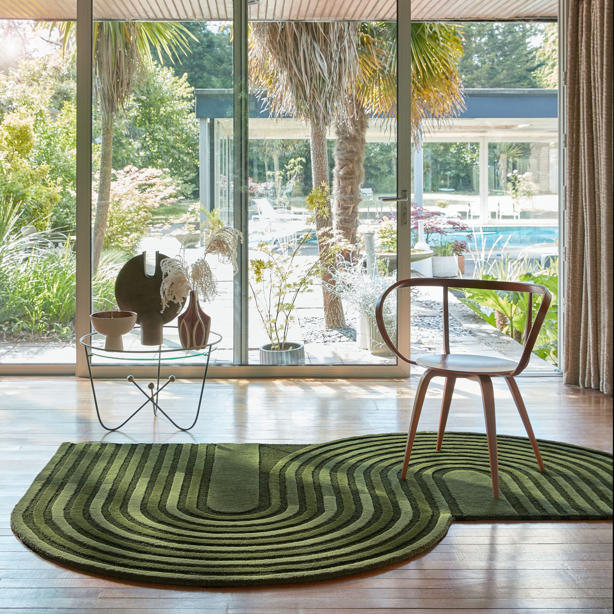 FLAIR RUGS Wollteppich Conway Retro, rechteckig, Höhe: 12 mm, Hoch-Tief-Struktur