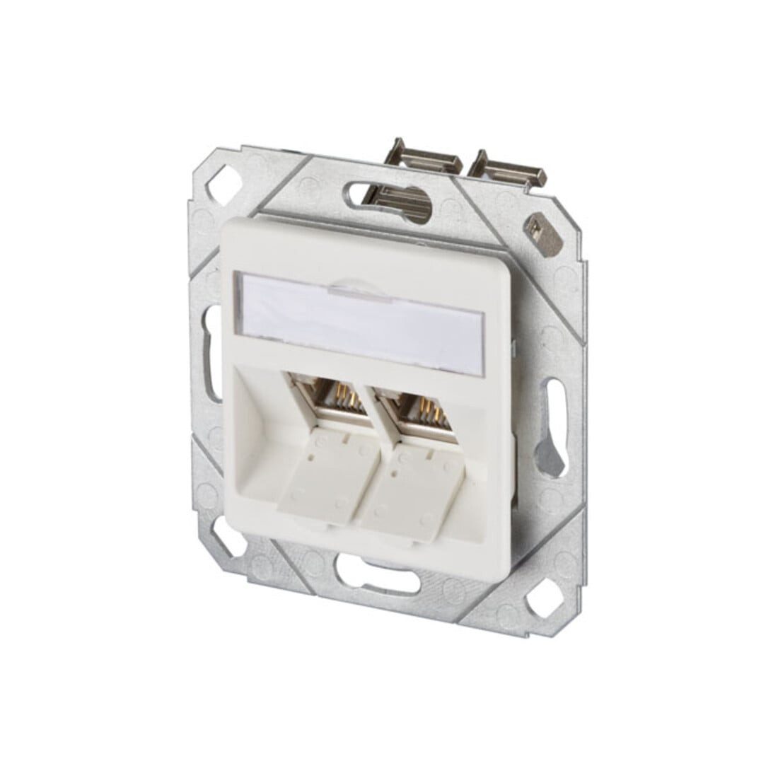 BTR Handzähler BTR NETCOM Anschlussdose, Cat.6A 2xRJ45,Upk,rws TN E-DATmod-2Upk-rws
