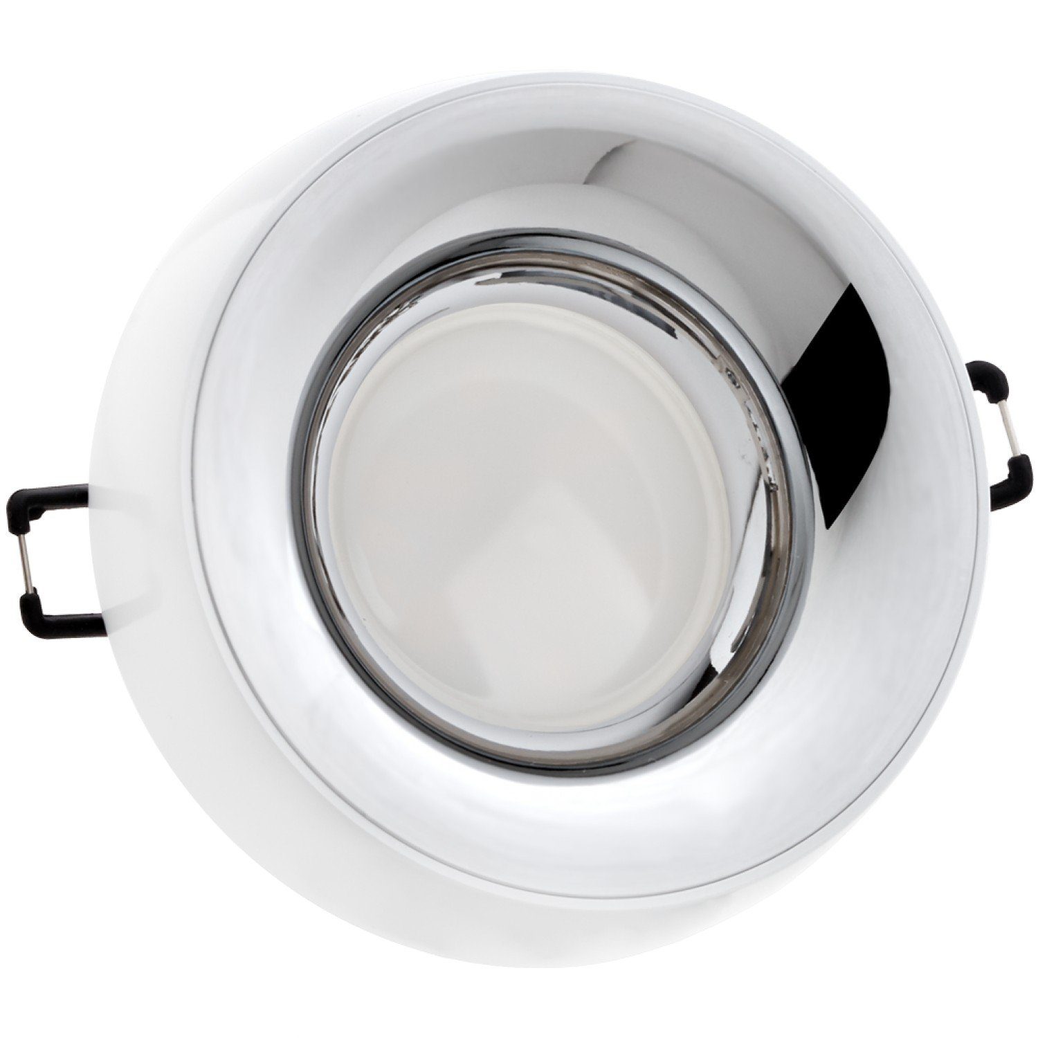 LEDANDO LED Einbaustrahler LED Einbaustrahler Set Weiß mit LED GU10 Markenstrahler von LEDANDO -