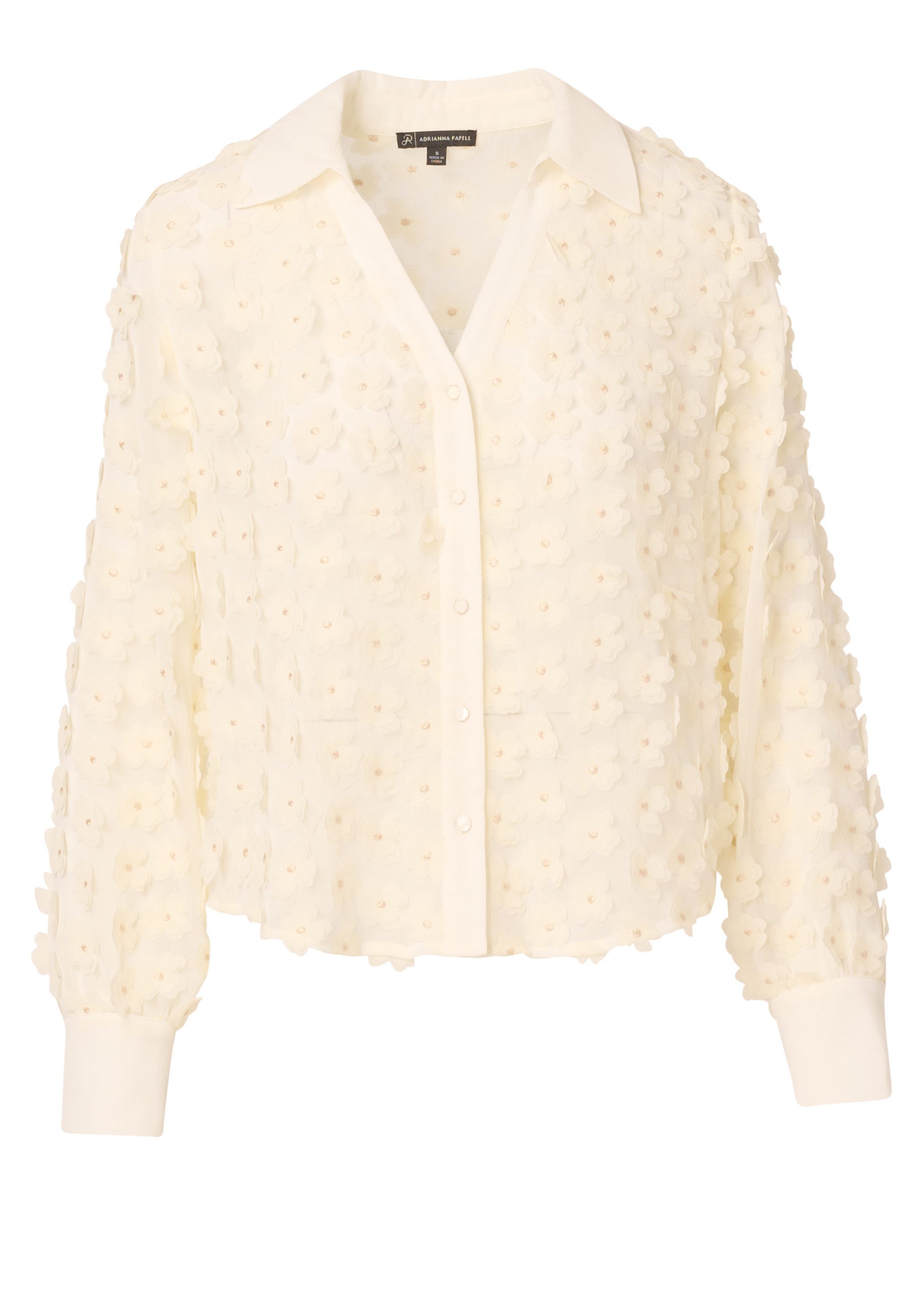 Adrianna Papell Langarmbluse 3D Flower Woven Blouse Strukturiertes, halbtra günstig online kaufen
