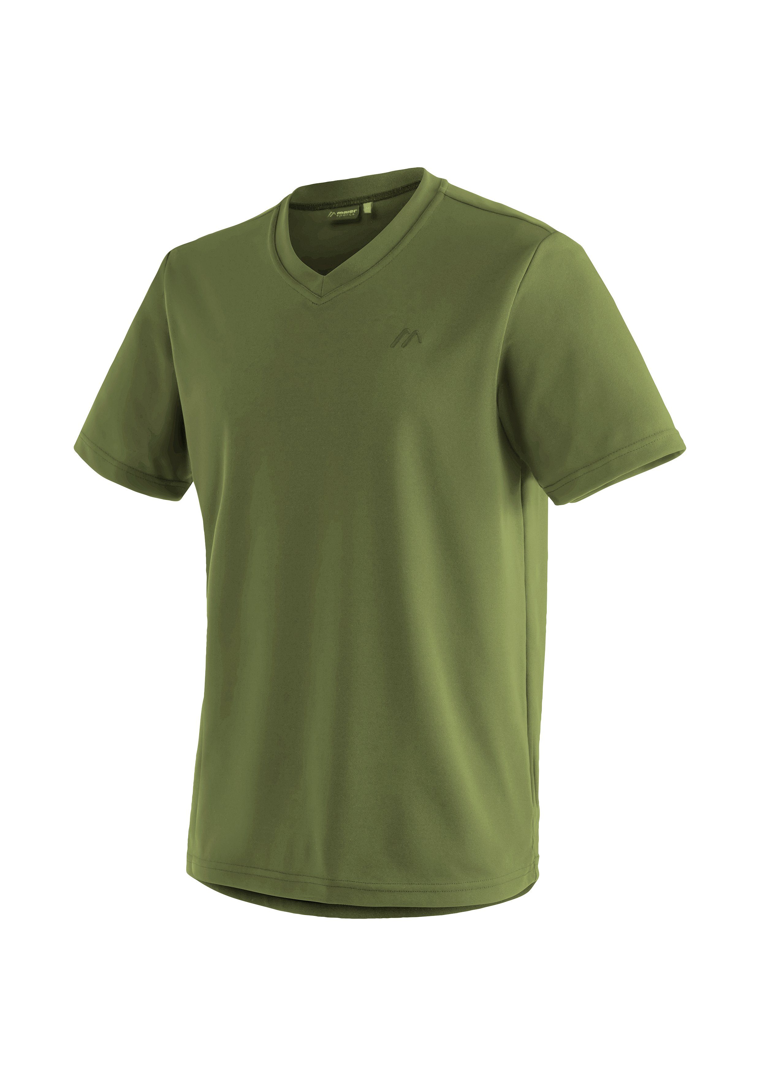 Maier Sports Funktionsshirt Wali Herren T-Shirt, Kurzarmshirt für Wandern und Freizeit moosgrün | Funktionsshirts