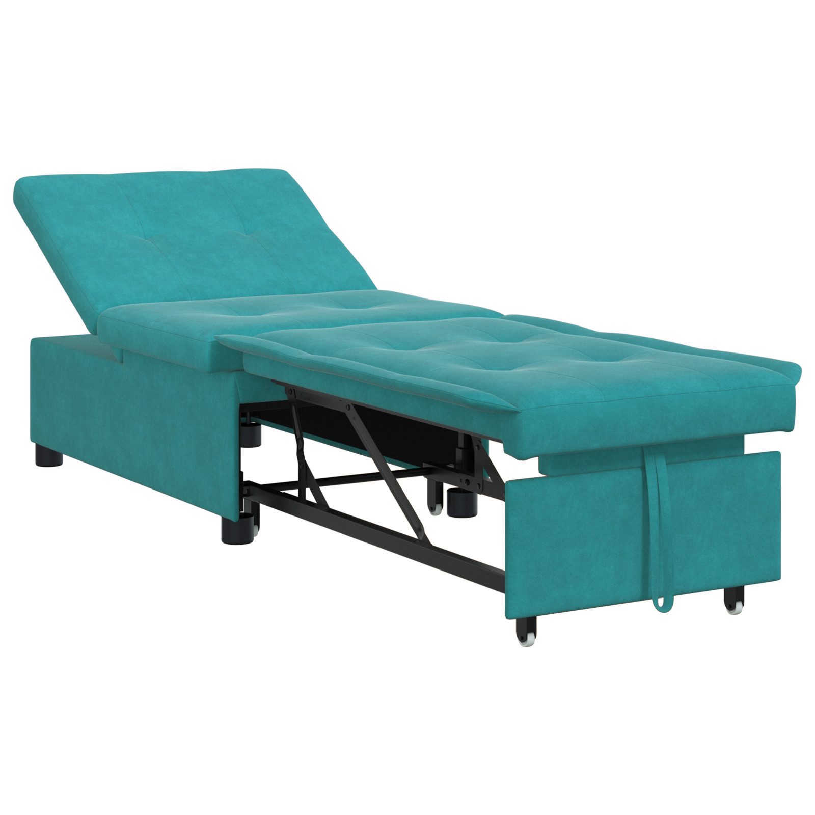 vidaXL Sofa Schlafsofa 3-in-1 Ausziehdesign Türkis günstig online kaufen