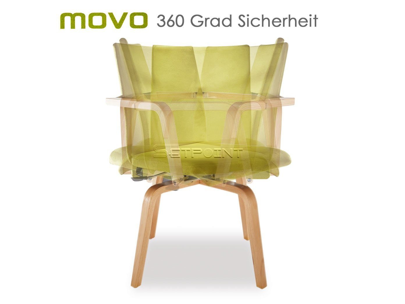 Mauser Sitzkultur Stoff-bezug mit Armlehnen, Drehstuhl Armlehnstuhl, Senioren-stuhl Grün Pflegestuhl