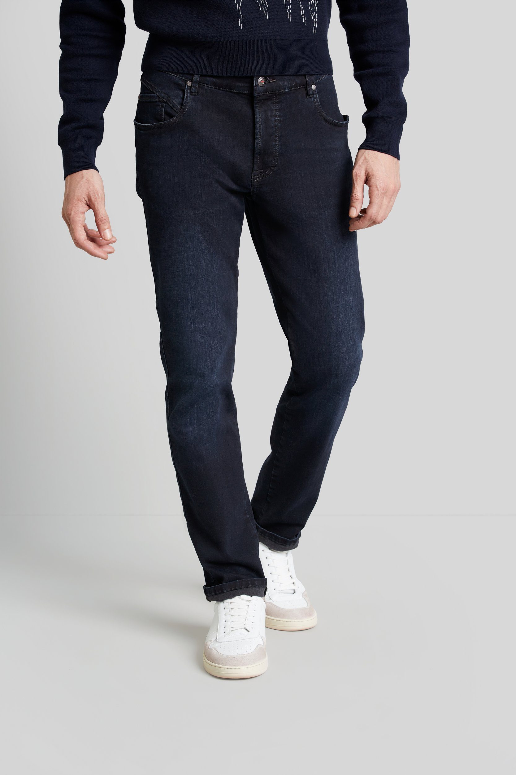 bugatti 5-Pocket-Jeans Flexcity Denim mit hohem Tragekomfort dunkelblau