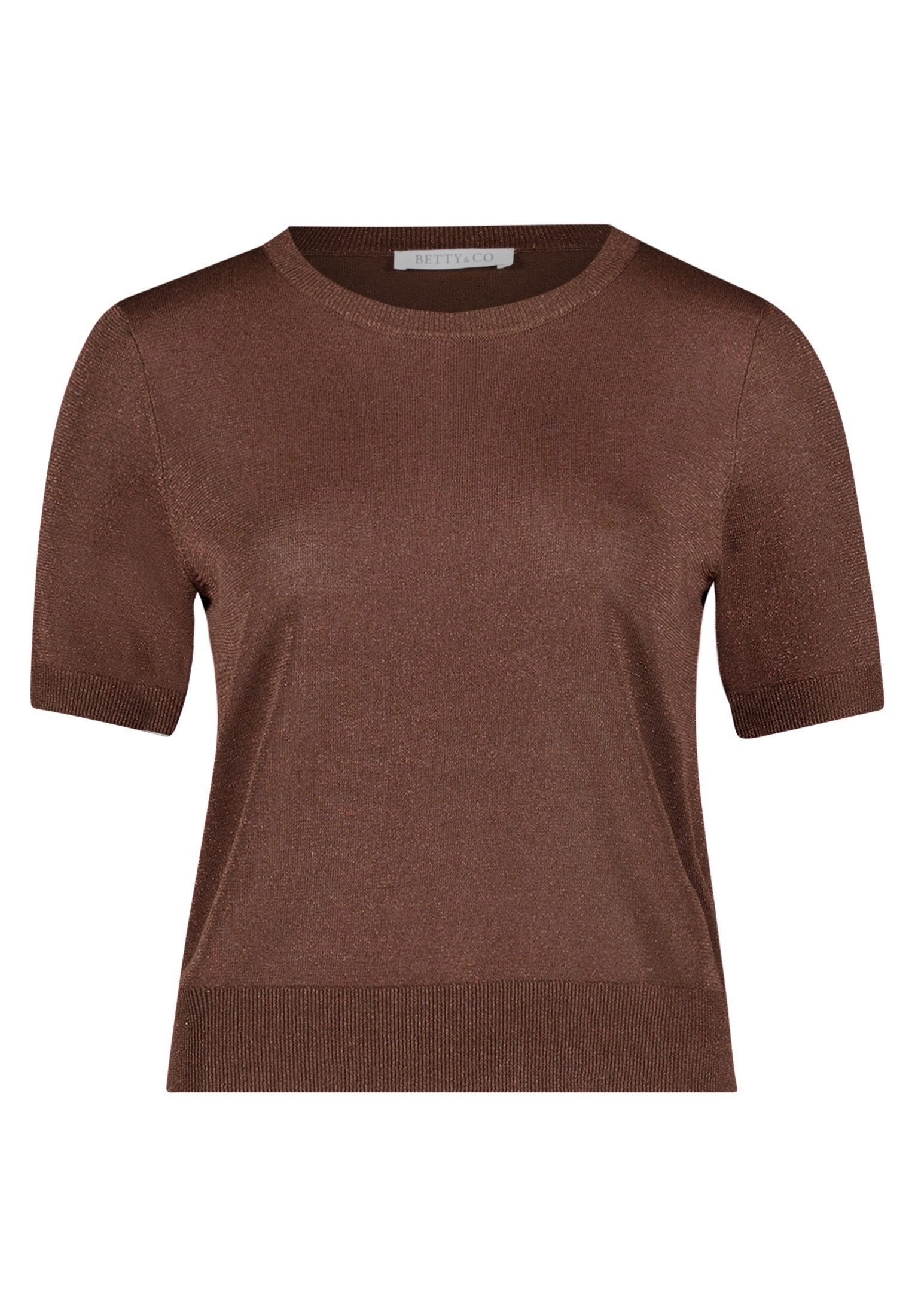 Betty&Co Kurzarmshirt Damen mit Lurexfaden (1-tlg)