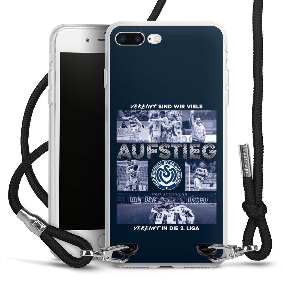 DeinDesign Handyhülle MSV Duisburg Aufstieg Offizielles Lizenzprodukt, Apple iPhone 8 Plus Handykette Hülle mit Band Case zum Umhängen