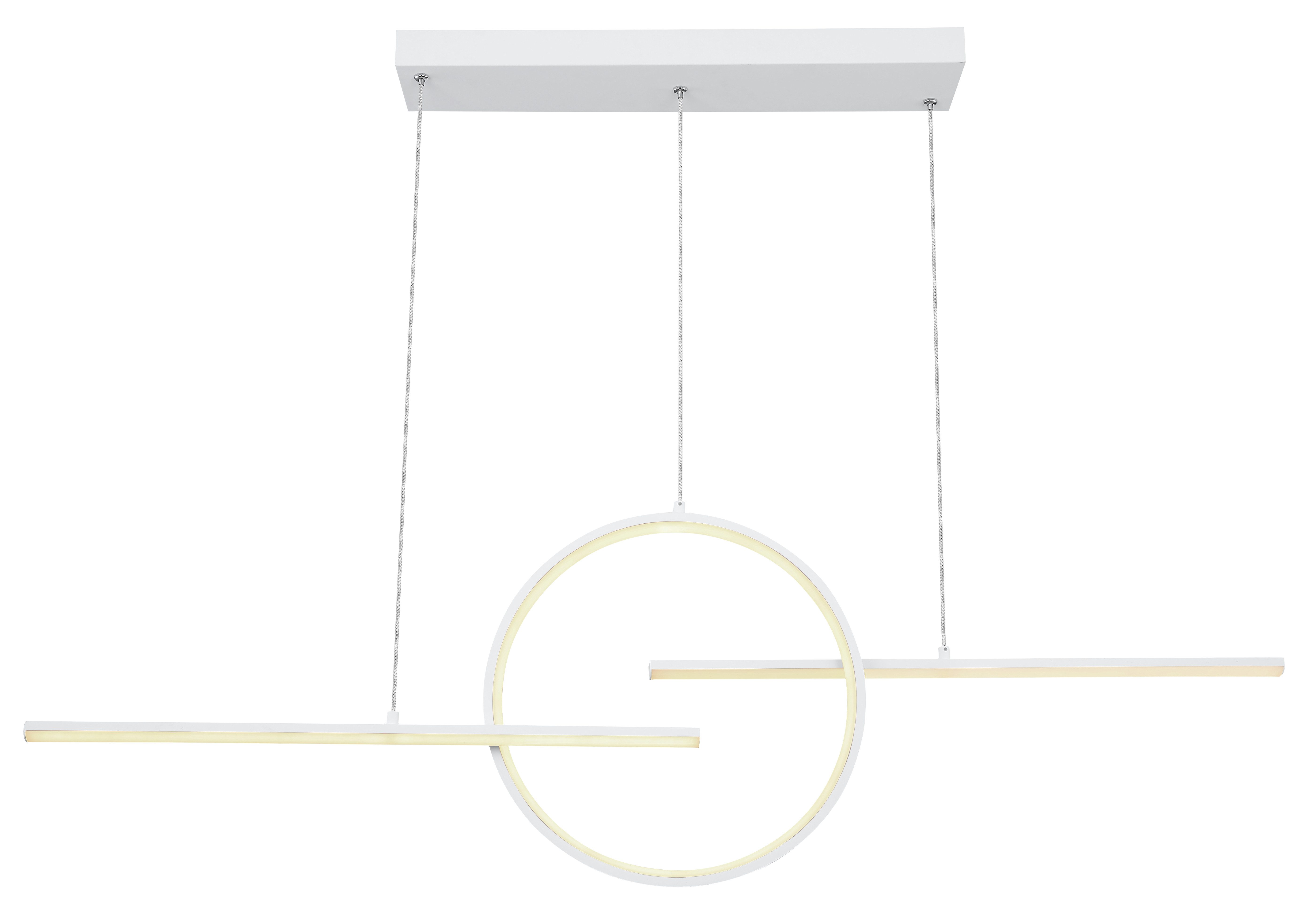 GLOBO LIGHTING Hängeleuchte BARRAL, Dimmfunktion, Memoryfunktion, Nachtlichtfunktion, mehrere Helligkeitsstufen, LED fest integriert, warmweiß - kaltweiß, Hängelampe Esszimmer-Leuchte Esstischleuchte Wohnzimmer