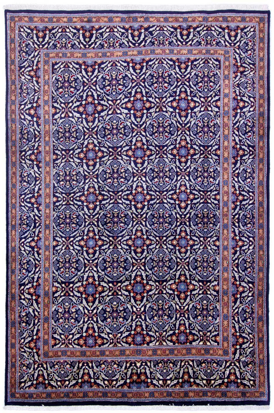 Wollteppich Moud Medaillon Blu scuro 305 x 212 cm, morgenland, rechteckig, Höhe: 10 mm, Unikat mit Zertifikat