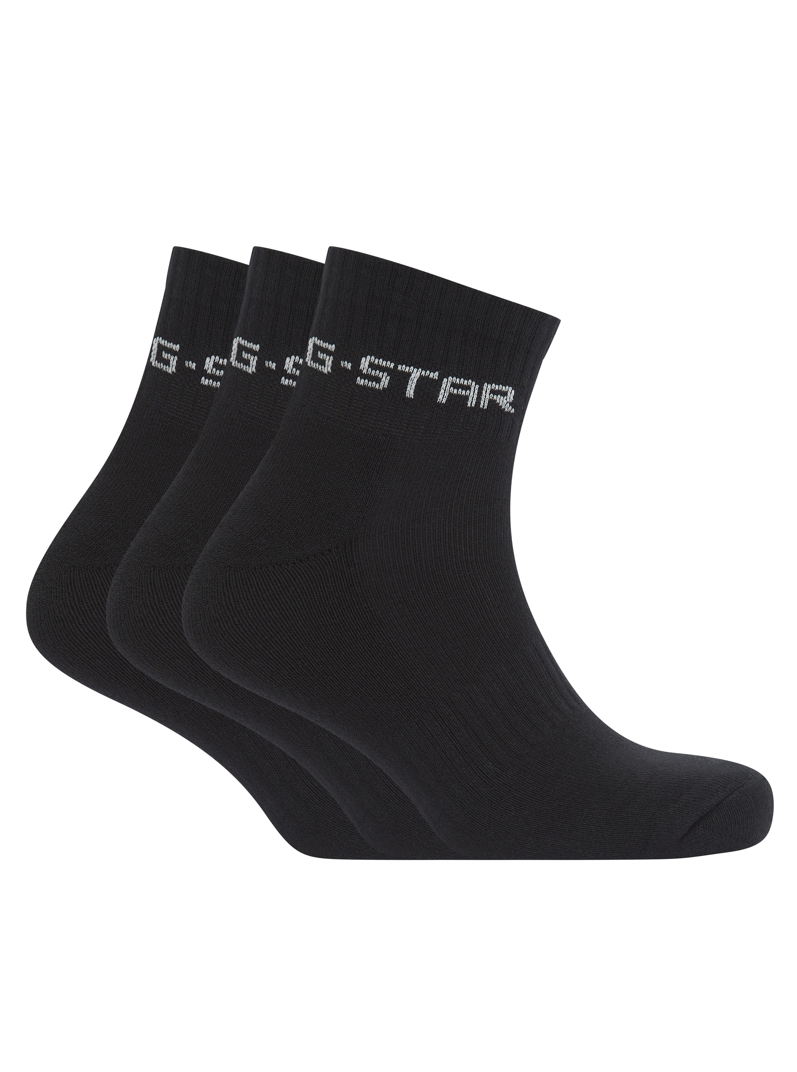 G-STAR Kurzsocken GROVE, 3 PACK ANKLE SPORTS SOCKS (Packung, 3-Paar) mit Logo-Jacquard