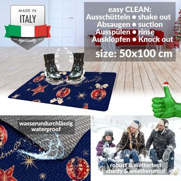 Fußmatte Küchenläufer Fußmatte Teppichvorleger Flurläufer Textil Weihnachten, ANRO, Rechteckig, Höhe: 3 mm, Textil