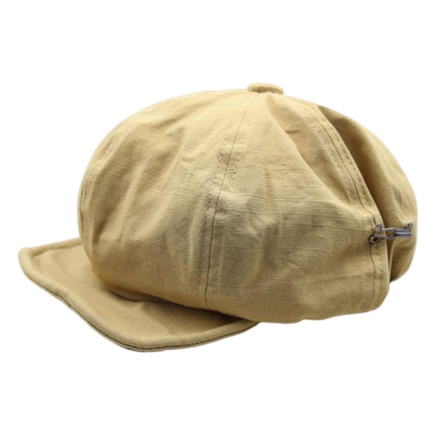 LuxusKollektion Baskenmütze Damen Baskenmütze Vintage Khaki (1-St)