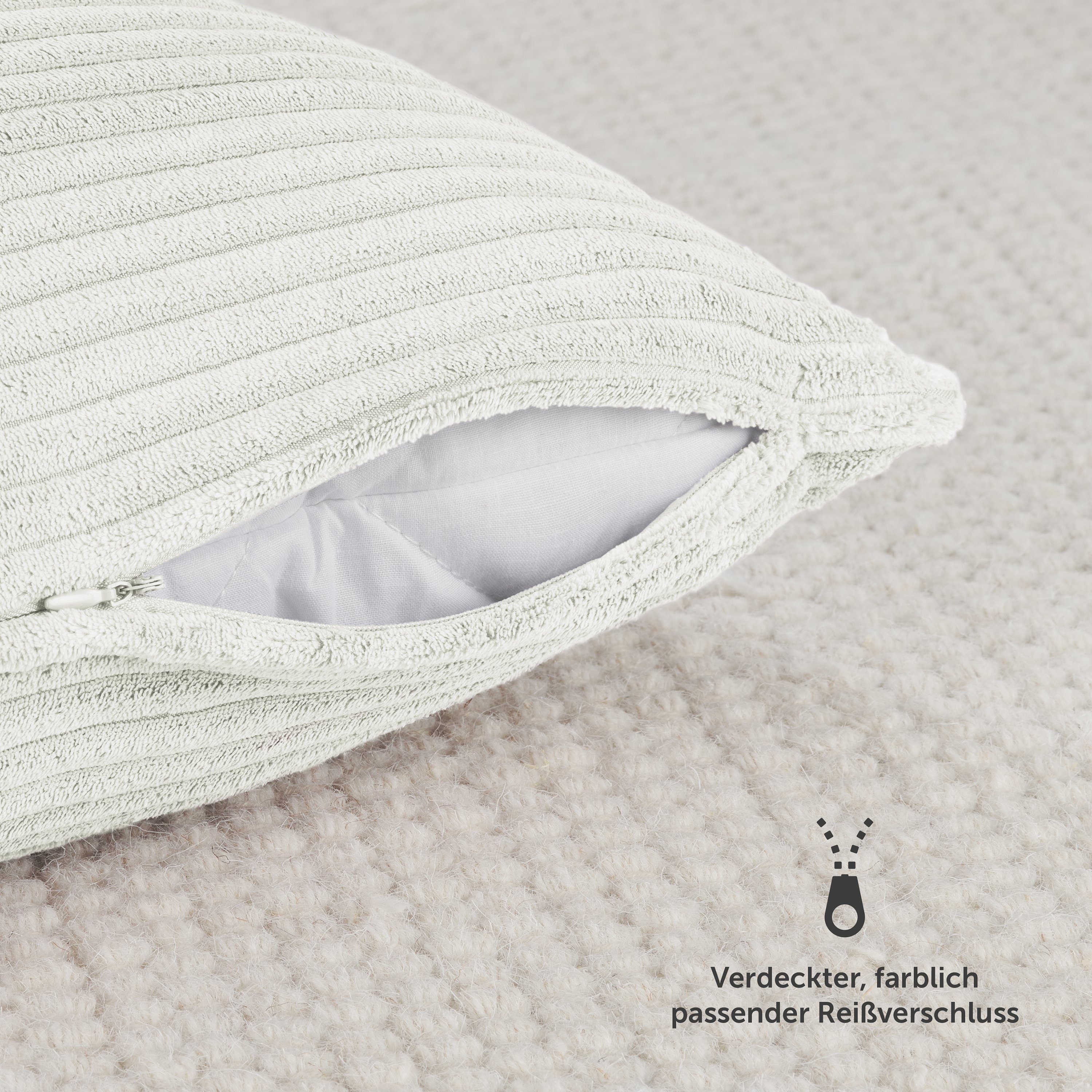 Blumtal Kissenhülle 2er Set Kissenbezug 40x40 cm– Kord Bezug, (2 Stück), we günstig online kaufen