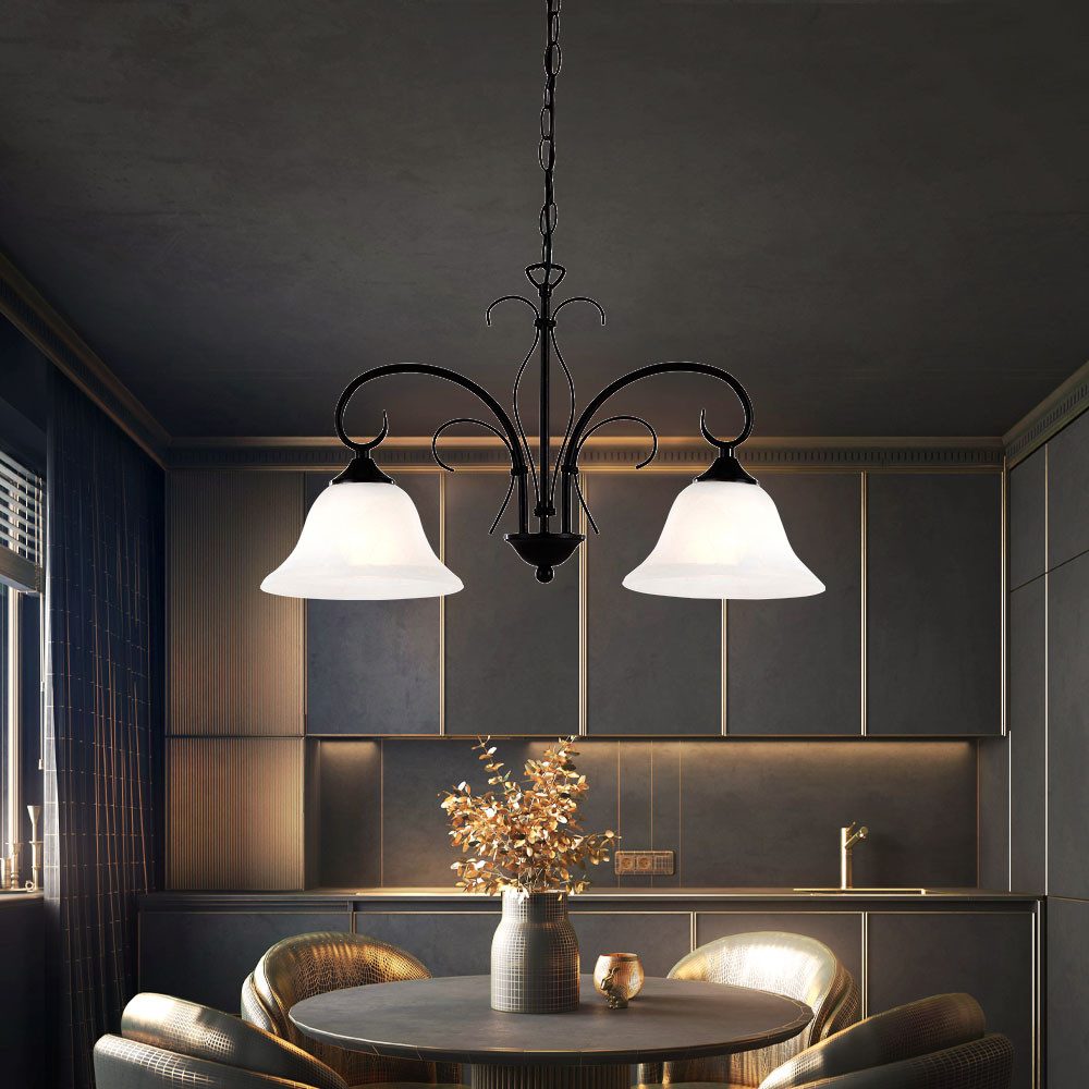 GLOBO LIGHTING Hängeleuchte, Leuchtmittel nicht inklusive, Pendelleuchte Vintage Metall Pendellampe Esszimmer Retro Hängelampe