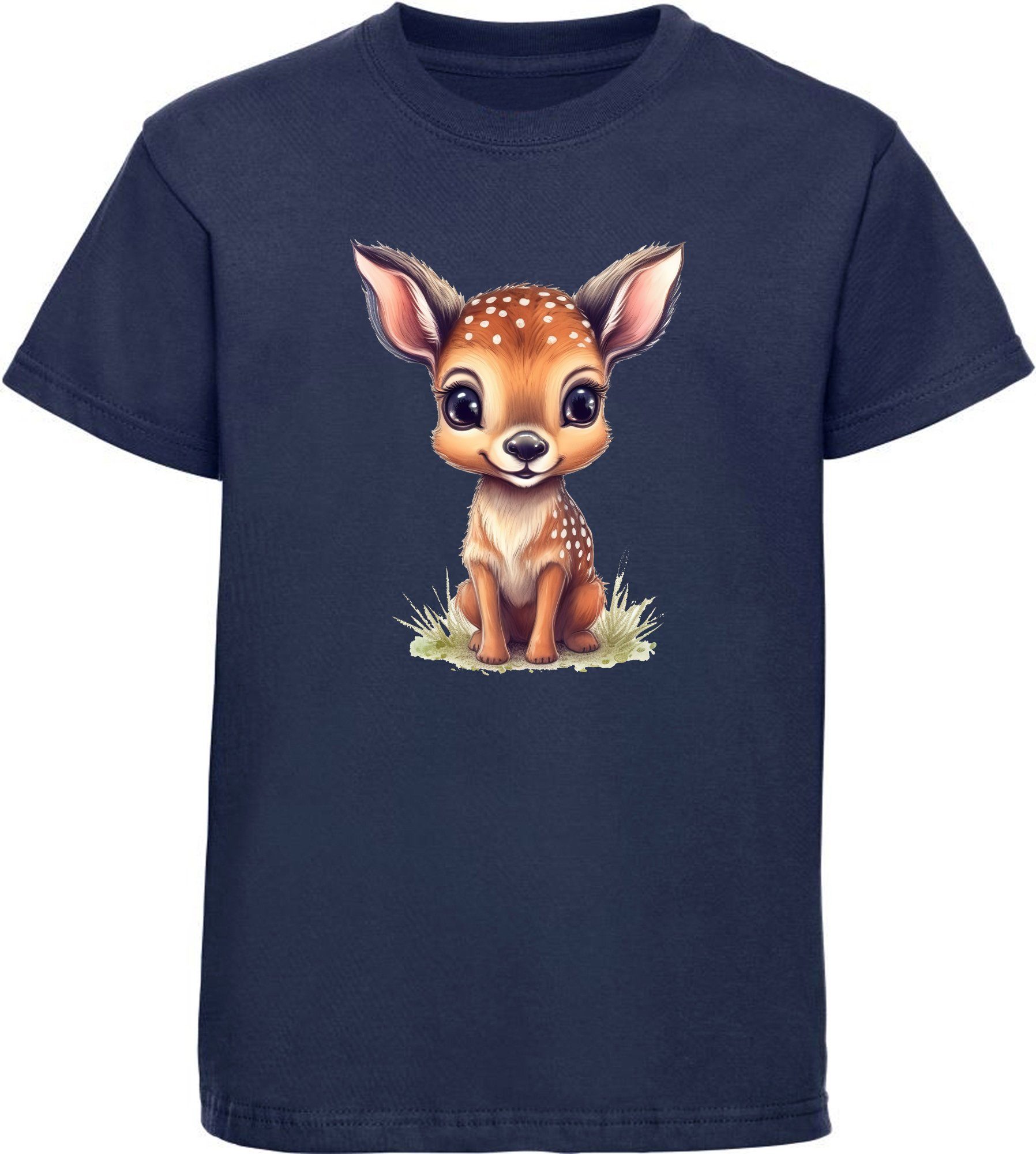 T-Shirt Kinder Wildtier Print Shirt bedruckt - Baby Reh Rehkitz