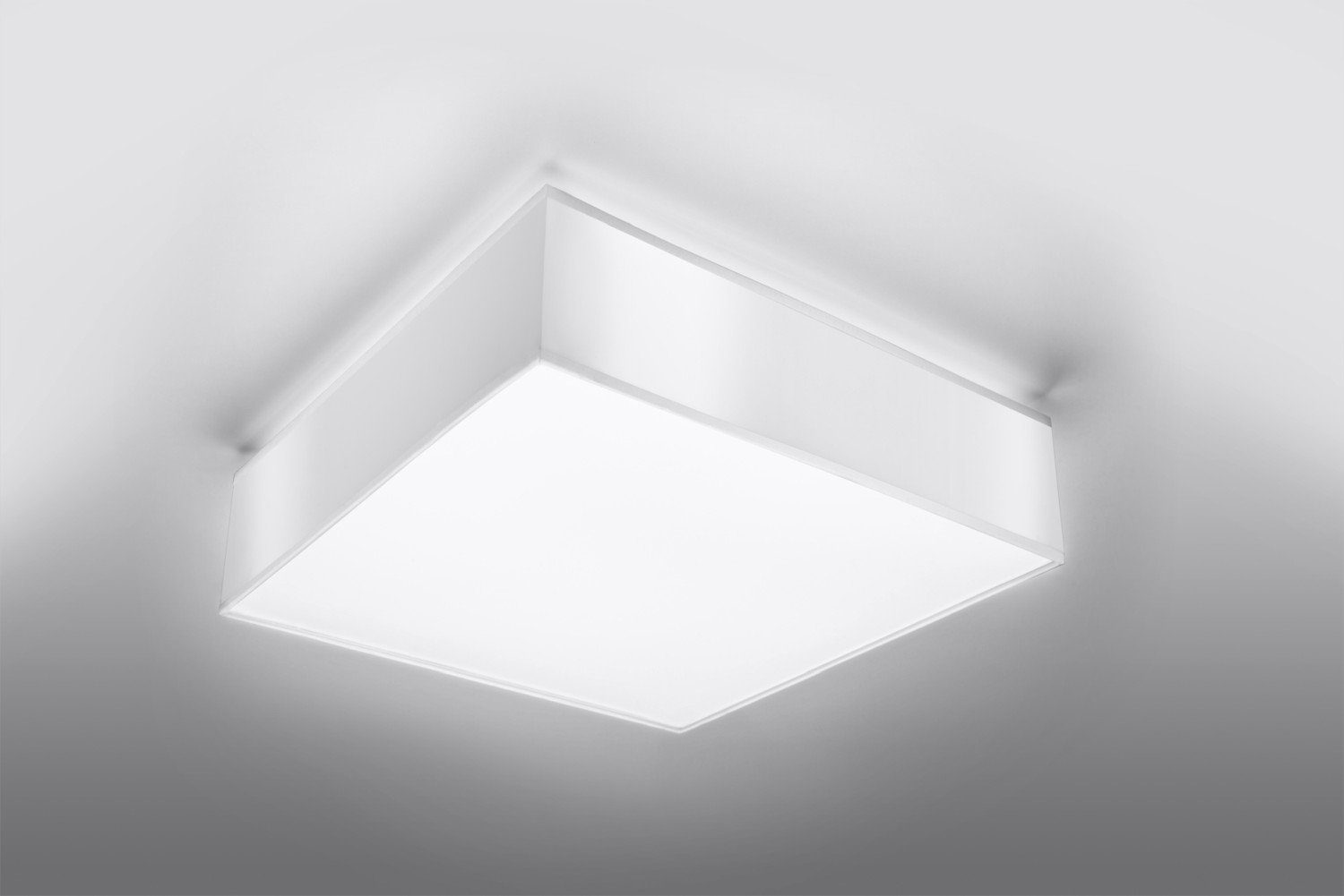 Leuchtmittel, eckig ohne modern Flur Esszimmer schick Licht-Erlebnisse Deckenleuchte 2-flmg Deckenlampe Weis MITRAS, Küche