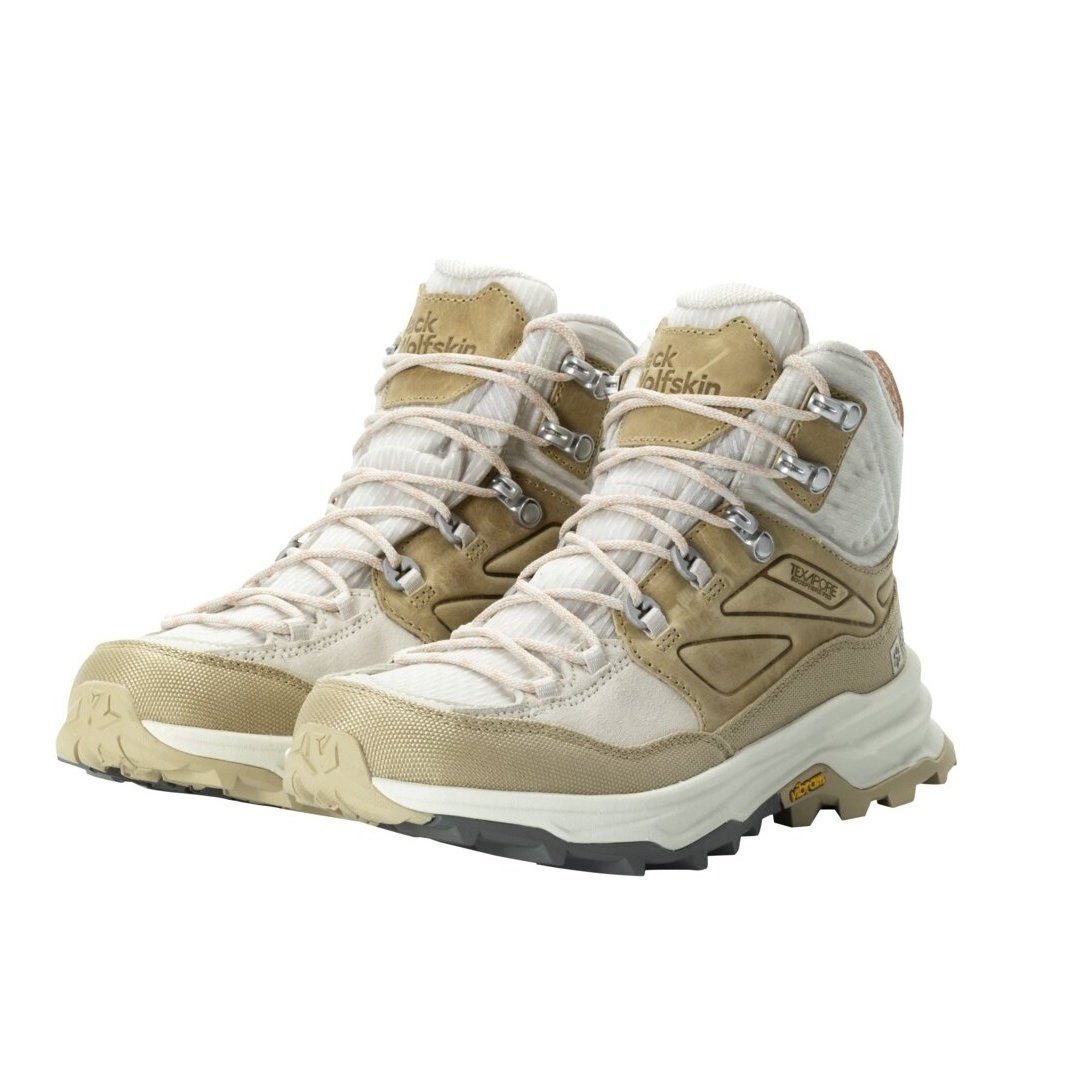Cyrox Texapore Mid (Leder/Textil, wasserdicht) braun/cremeweiss Damen Wanderschuh