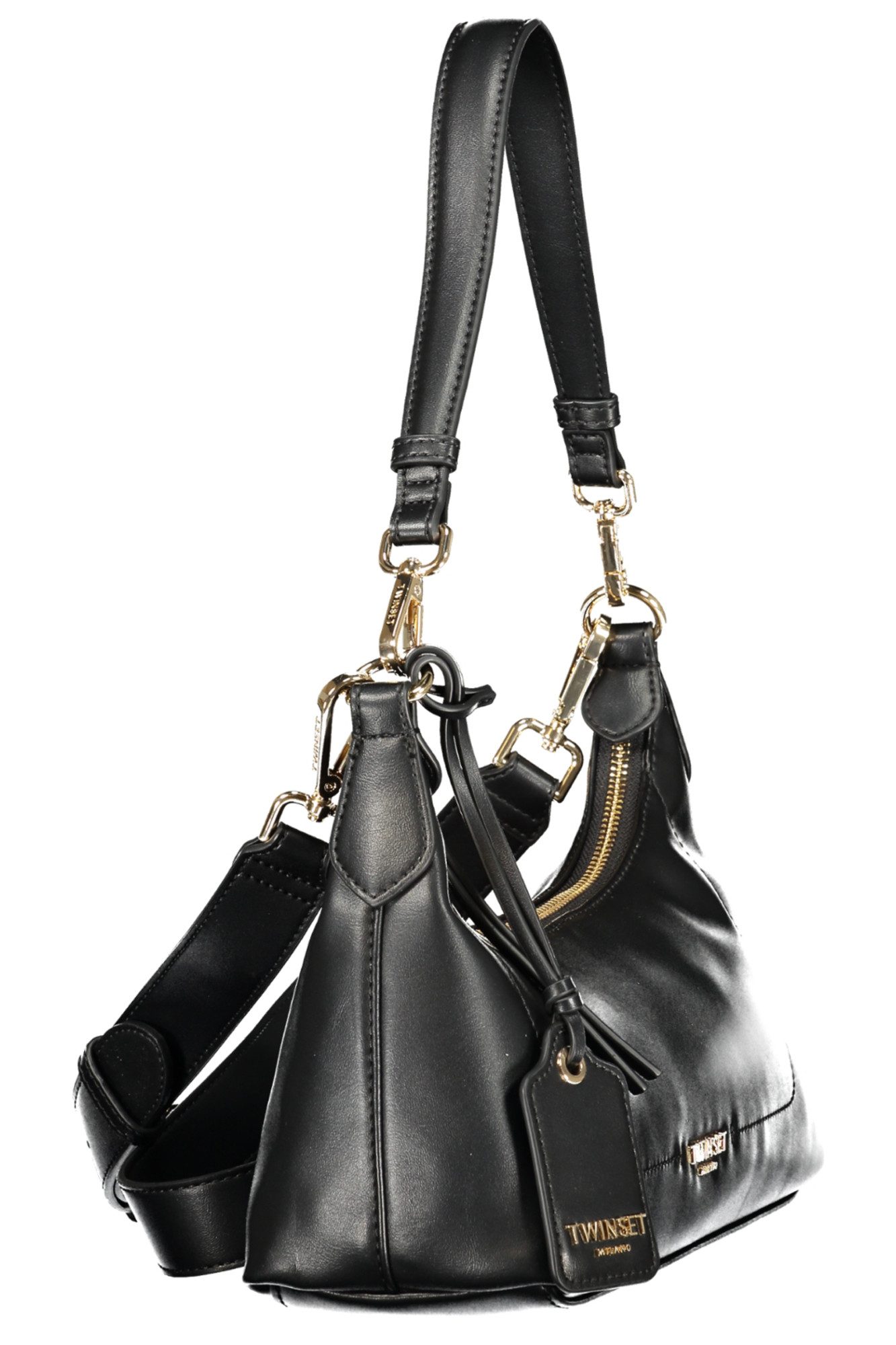 TWINSET Umhängetasche, Elegante schwarze Damentasche mit abnehmbarem Schulterriemen