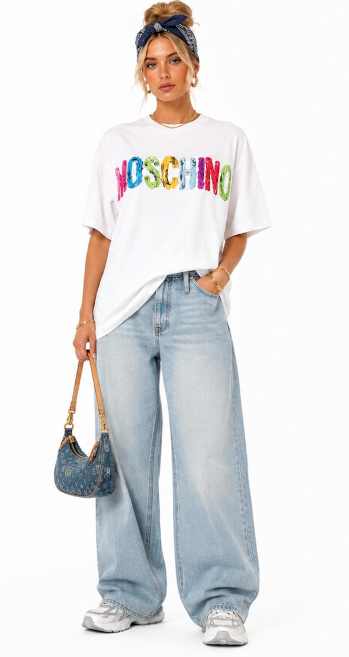 Moschino T-Shirt COUTURE 3D Logo Paint-Effect Shirt Oversize 3D-Logo mit handgemaltem Effekt