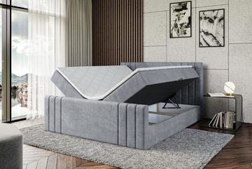 ALTDECOR Boxspringbett IDRIKO-Z (Multipocket-Matratze H4, H3 Matratze Bonellfederung, Topper, Kopfteil)